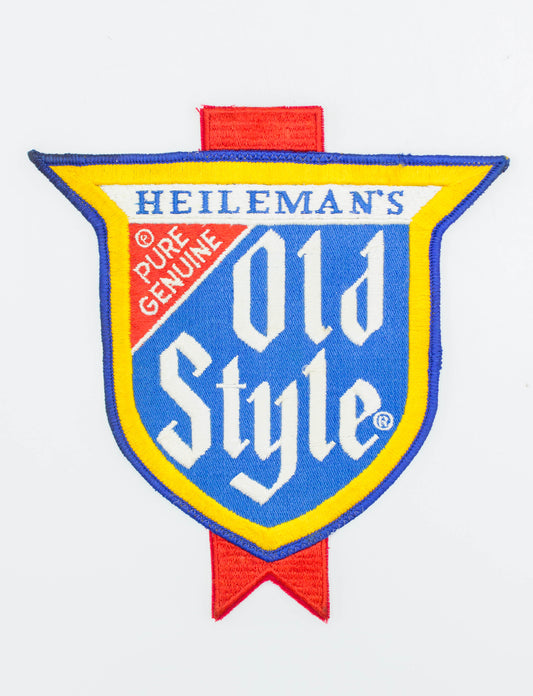 Vintage Heileman's Old Style Beer Logo Large Patch 7x7.5