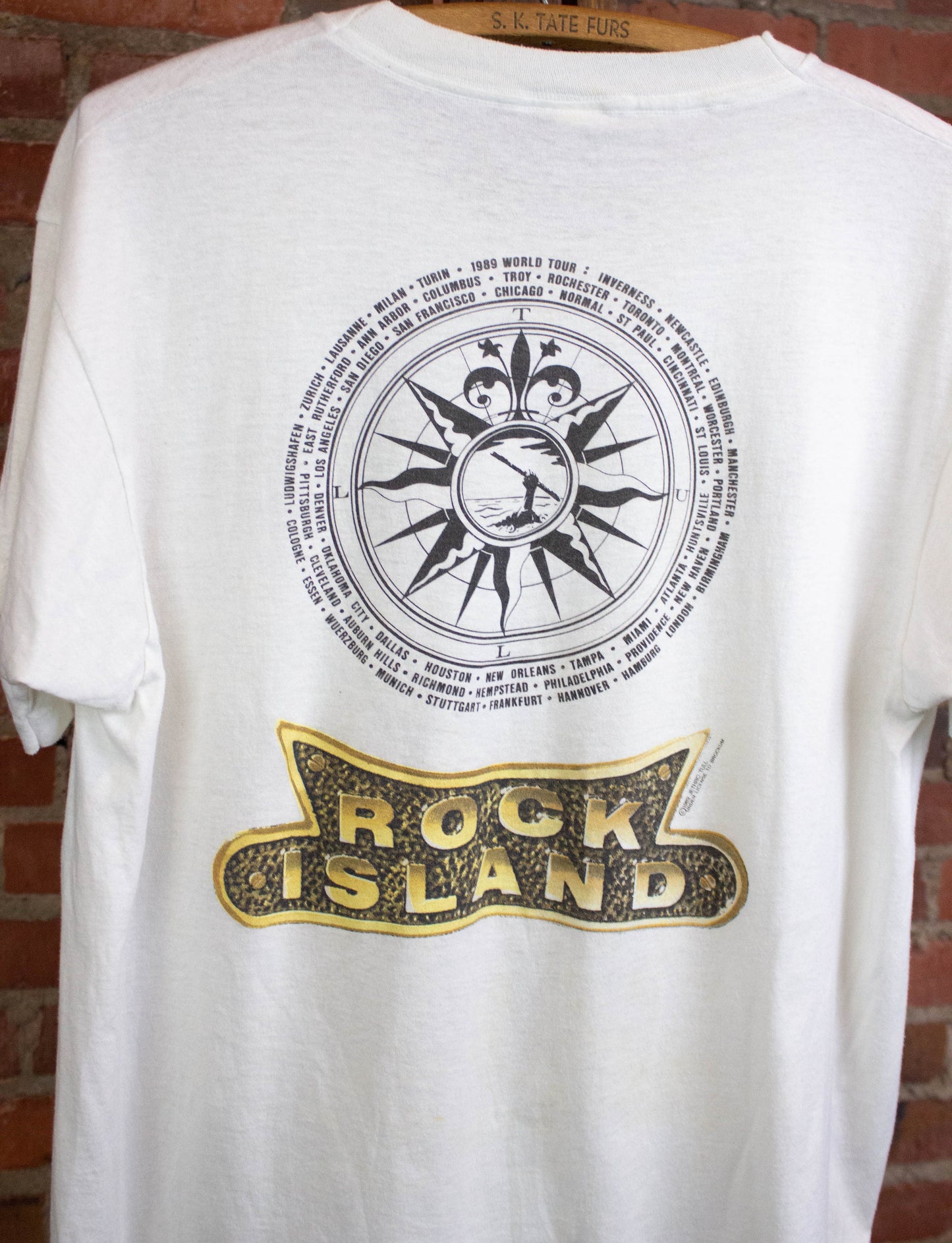 Vintage Jethro Tull 1989 Rock Island Concert T Shirt White Large