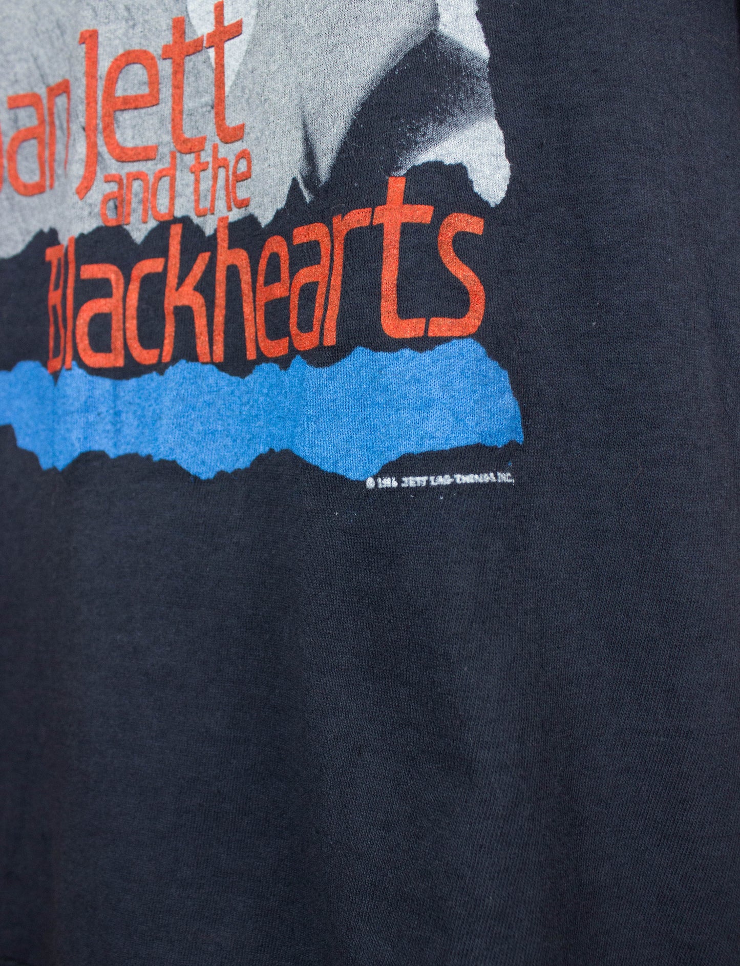 Vintage Joan Jett and the Blackhearts Concert T Shirt 1986 World Tour V Black Medium