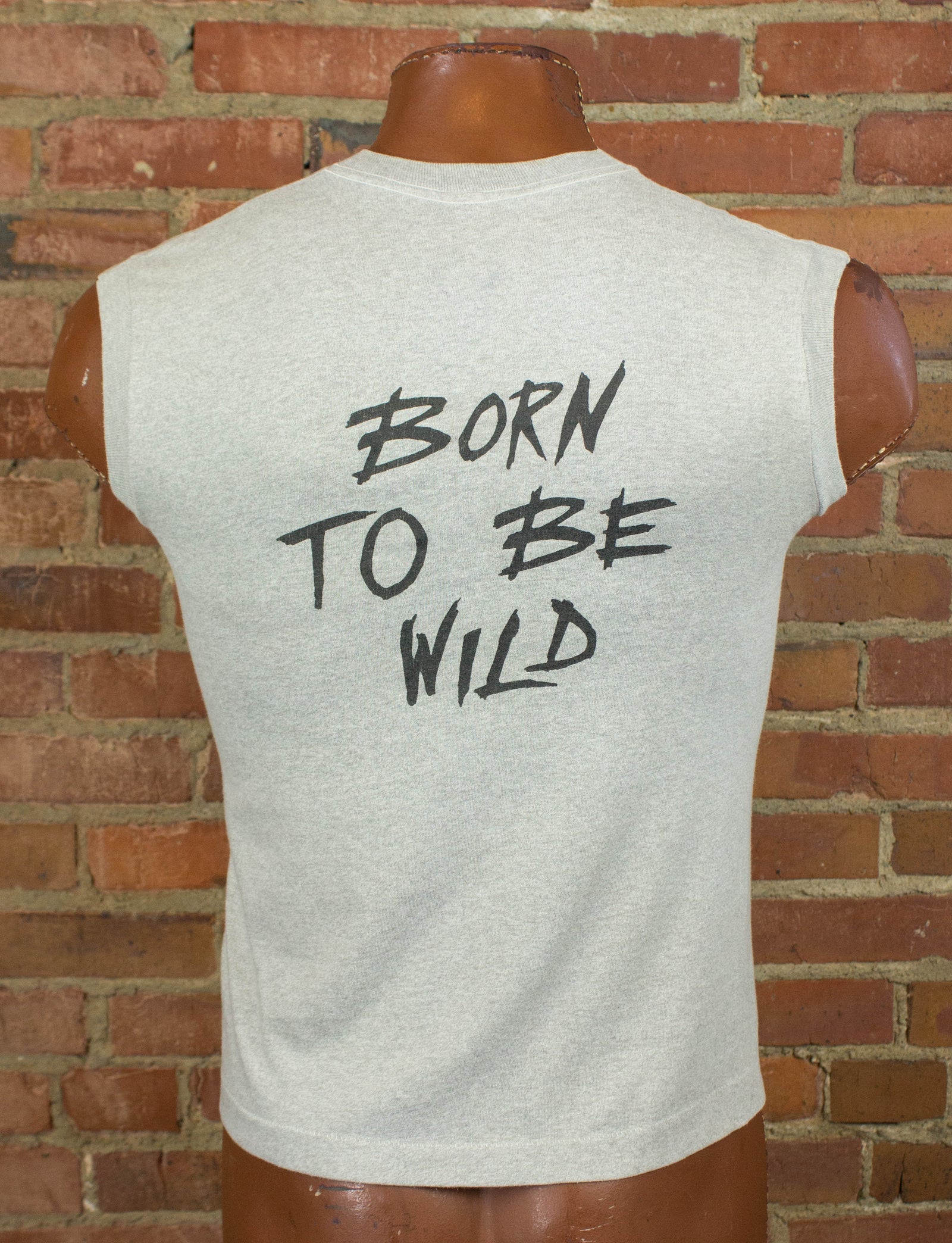 Vintage John Kay and Steppenwolf Concert T Shirt 80s Born To Be Wild Grey Muscle Tee Small