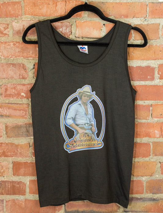 Vintage John Schneider Graphic Tank Top 1981 "Bo" Dukes of Hazzard Black Iron On Small