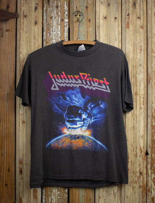 Vintage Judas Priest Ram It Down Concert T Shirt 1989 Black Medium