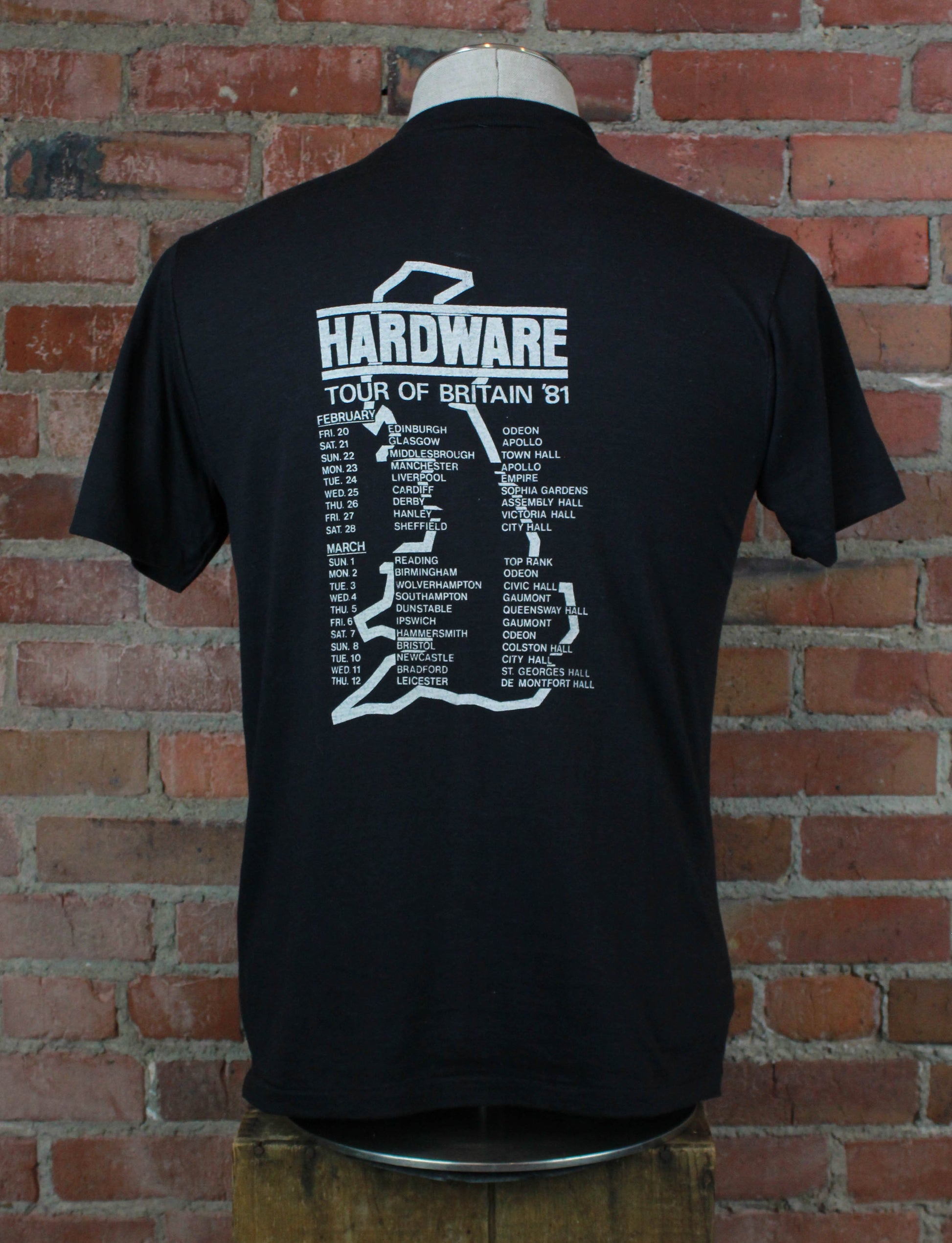 Vintage Krokus Concert T Shirt 1981 Hardware Tour Of Britain - Medium