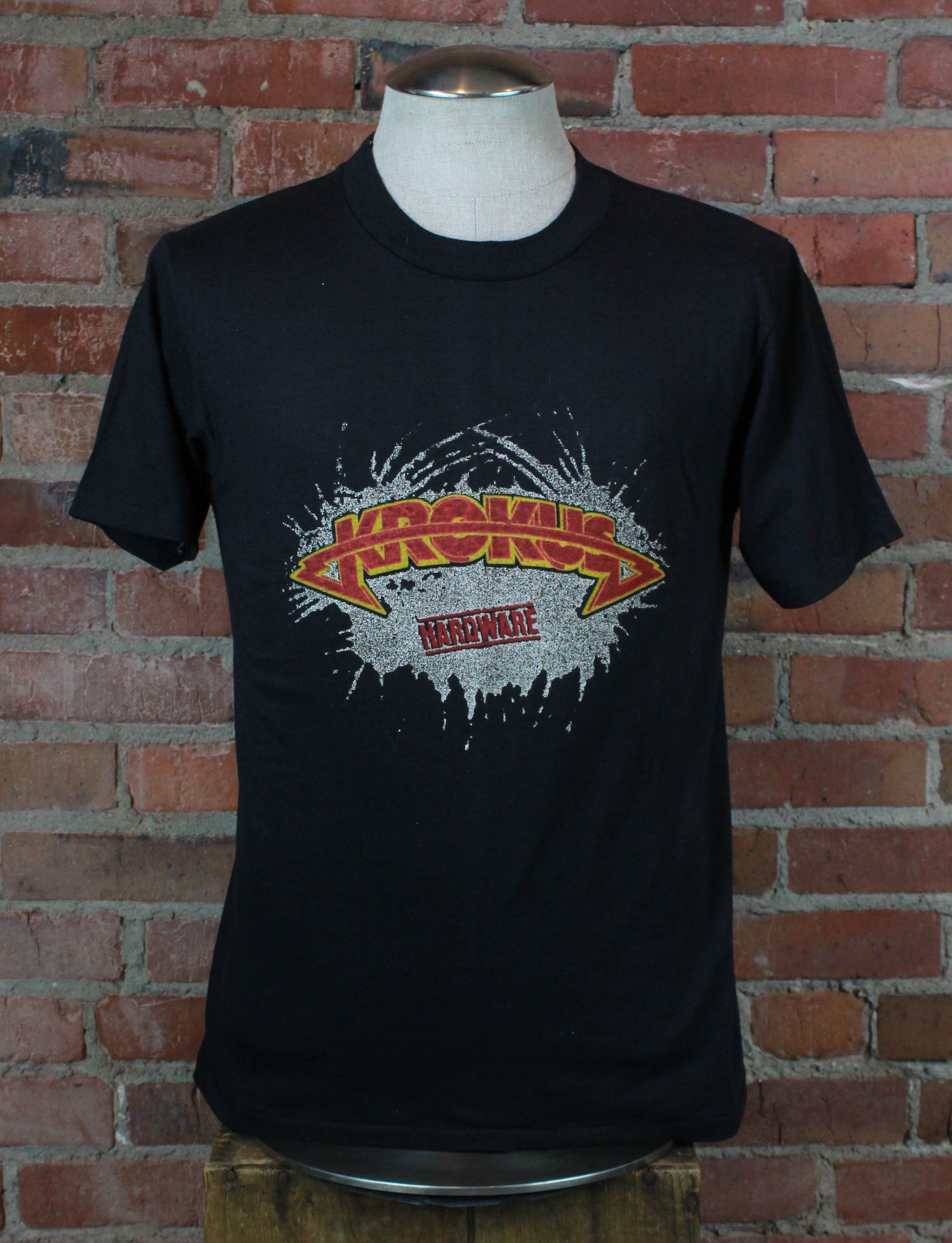 Vintage Krokus Concert T Shirt 1981 Hardware Tour Of Britain - Medium