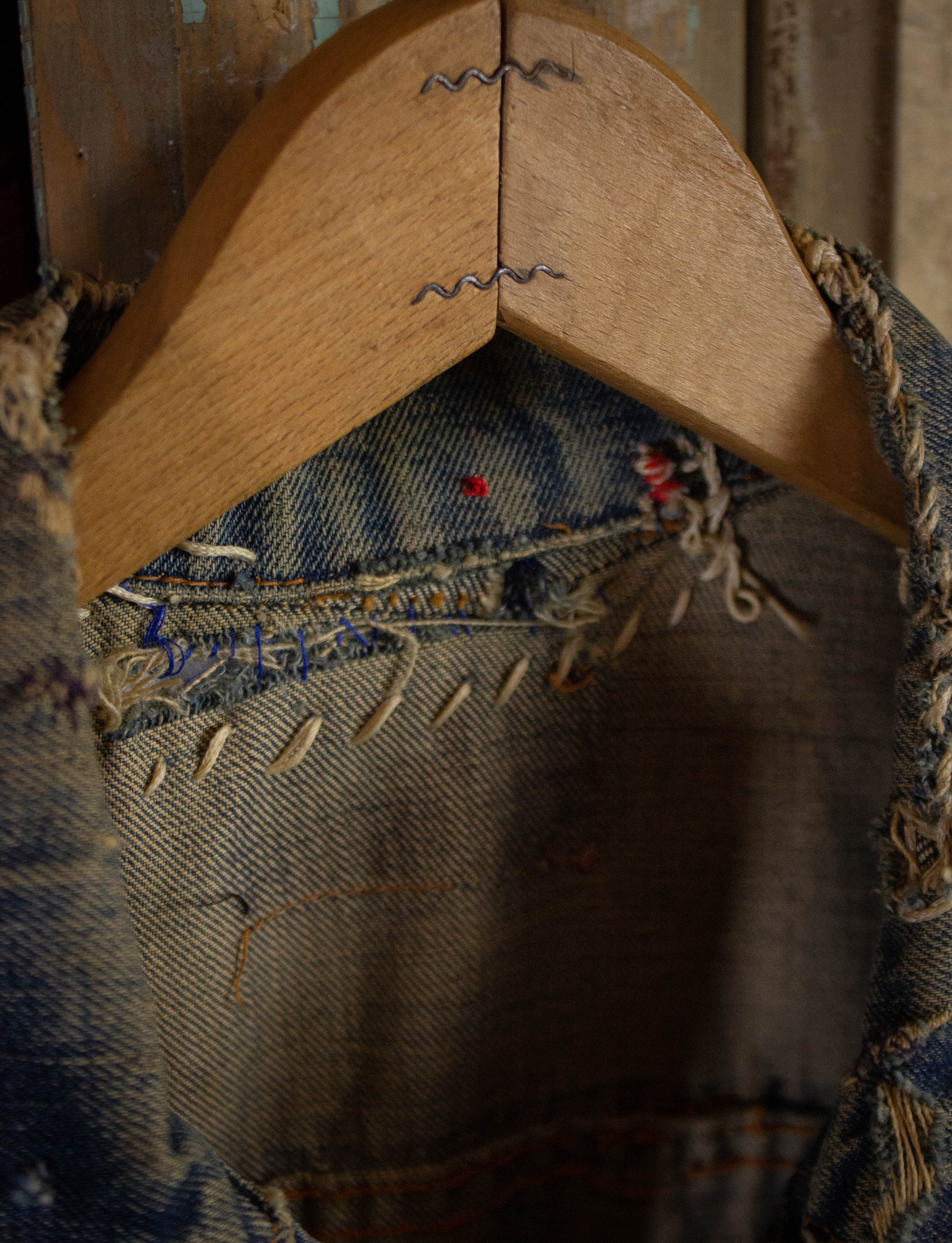 Vintage Levi's Big E Studded Cutoff Denim Vest 60s Dark Wash Medium