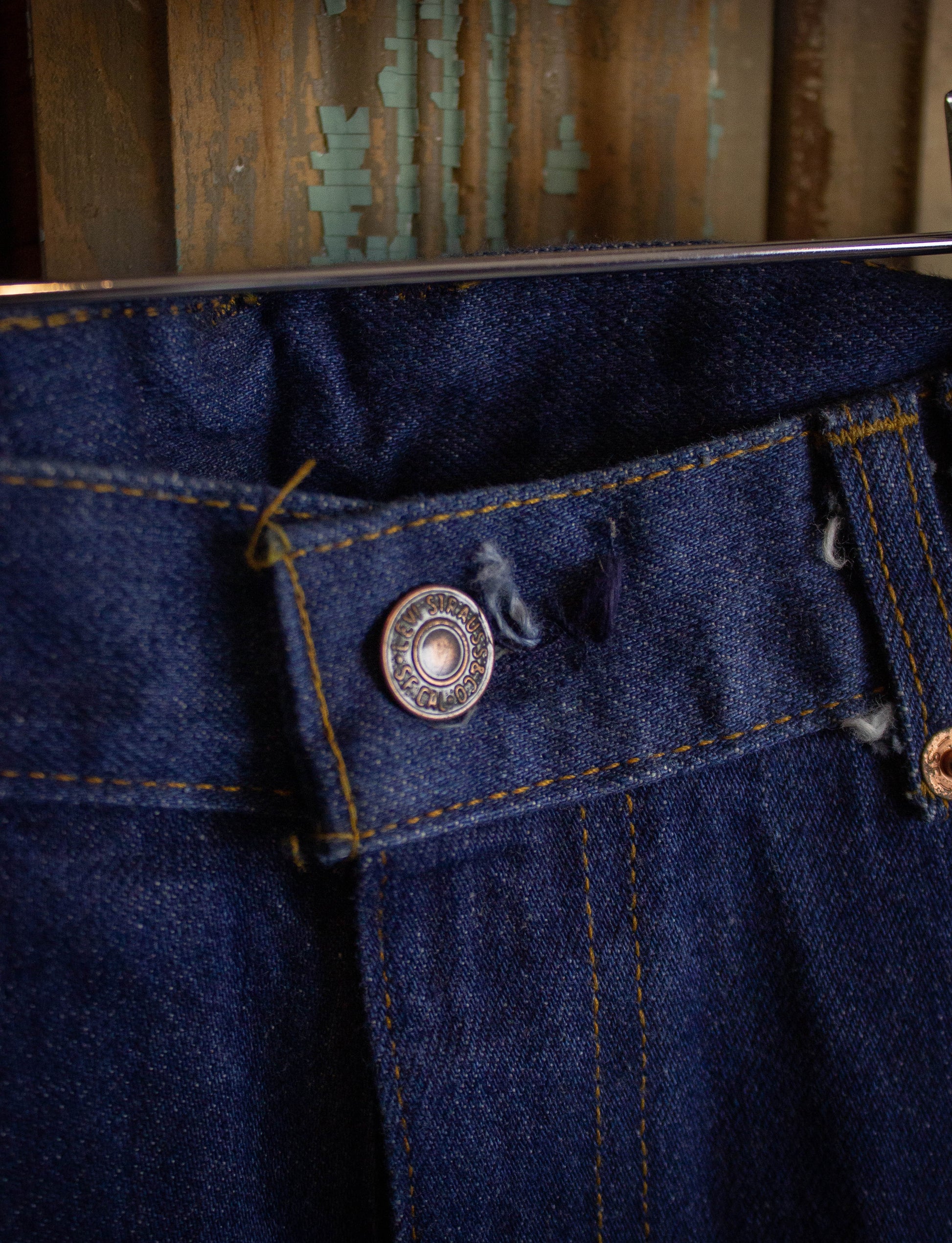 Vintage Levi's Deadstock Orange Tab Olympics Denim Jeans 1980 Dark Wash 24x33.5