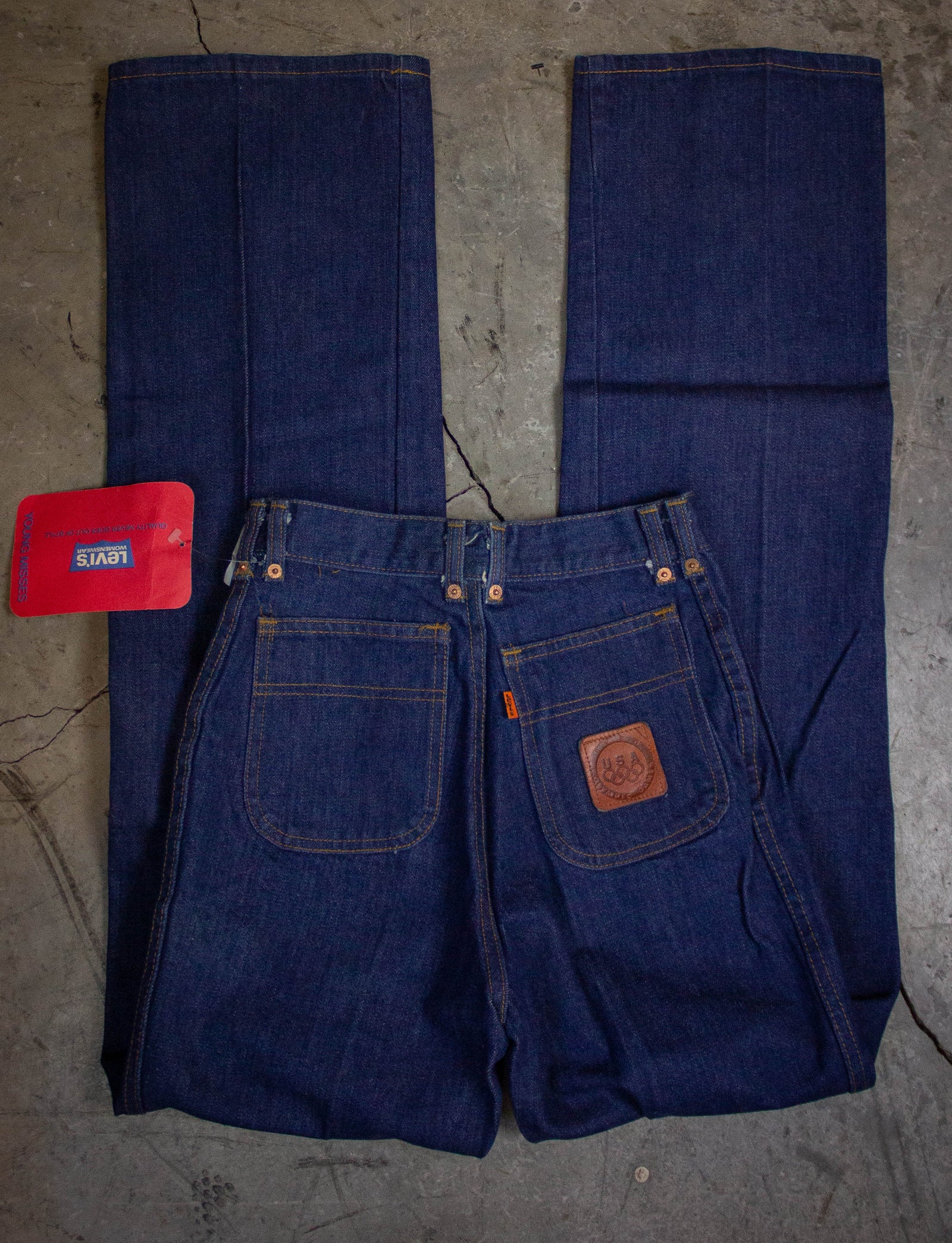 Levi's Deadstock Orange Tab Olympics Denim Jeans 1980 Dark Was – Black Shag Vintage