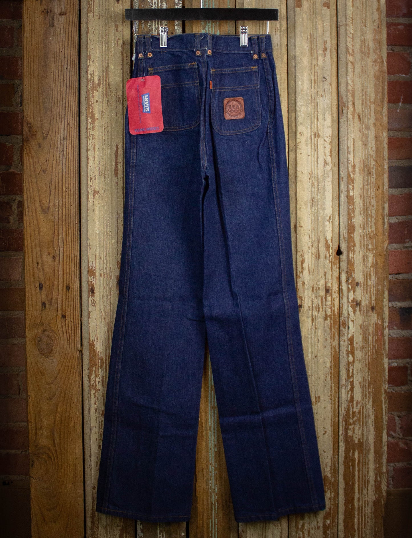 Vintage Levi's Deadstock Orange Tab Olympics Denim Jeans 1980 Dark Wash 24x33.5