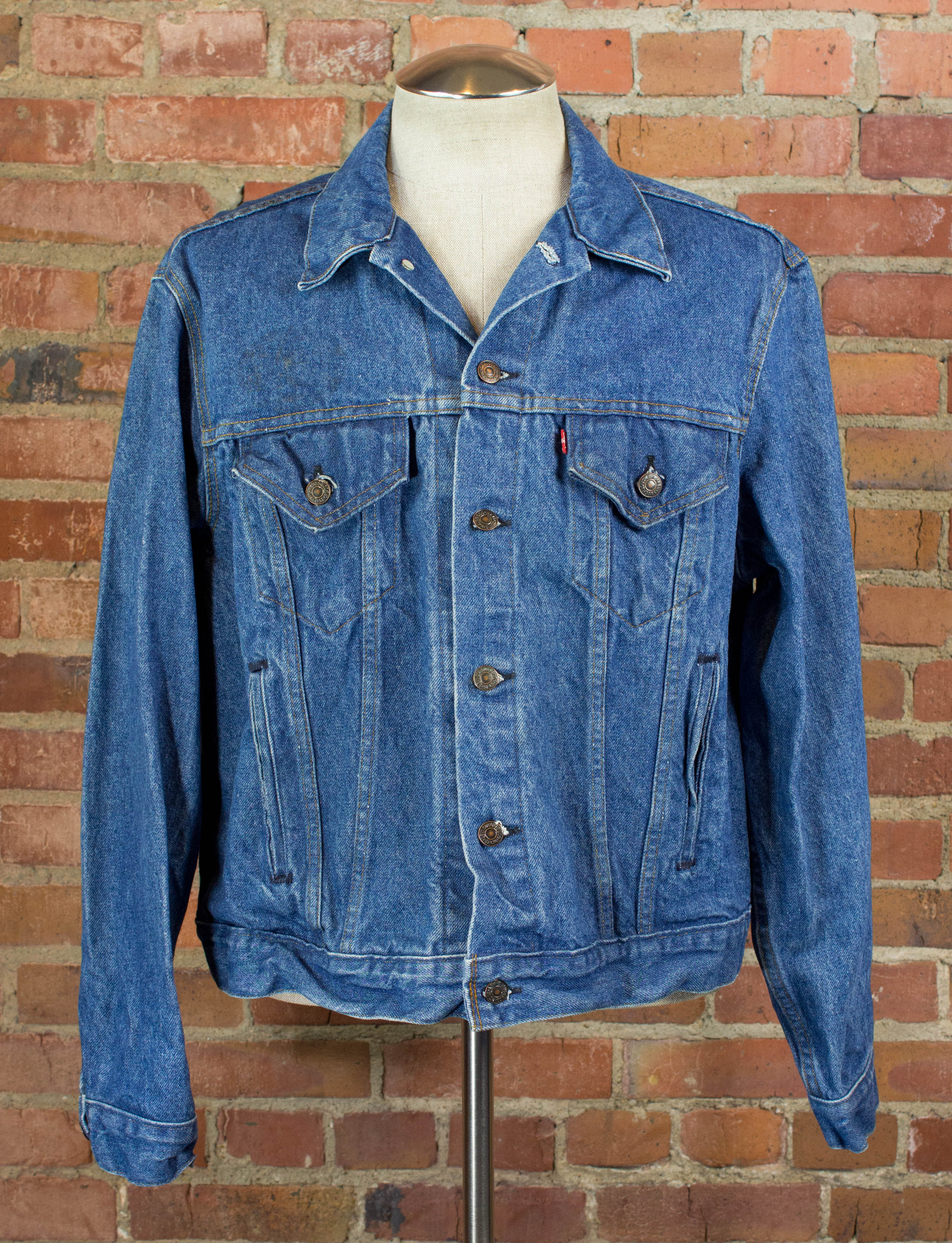 VTG Mens Levi's Flannel Lined Denim Trucker Blue Jean Jacket Made IN USA Sz  L | eBay