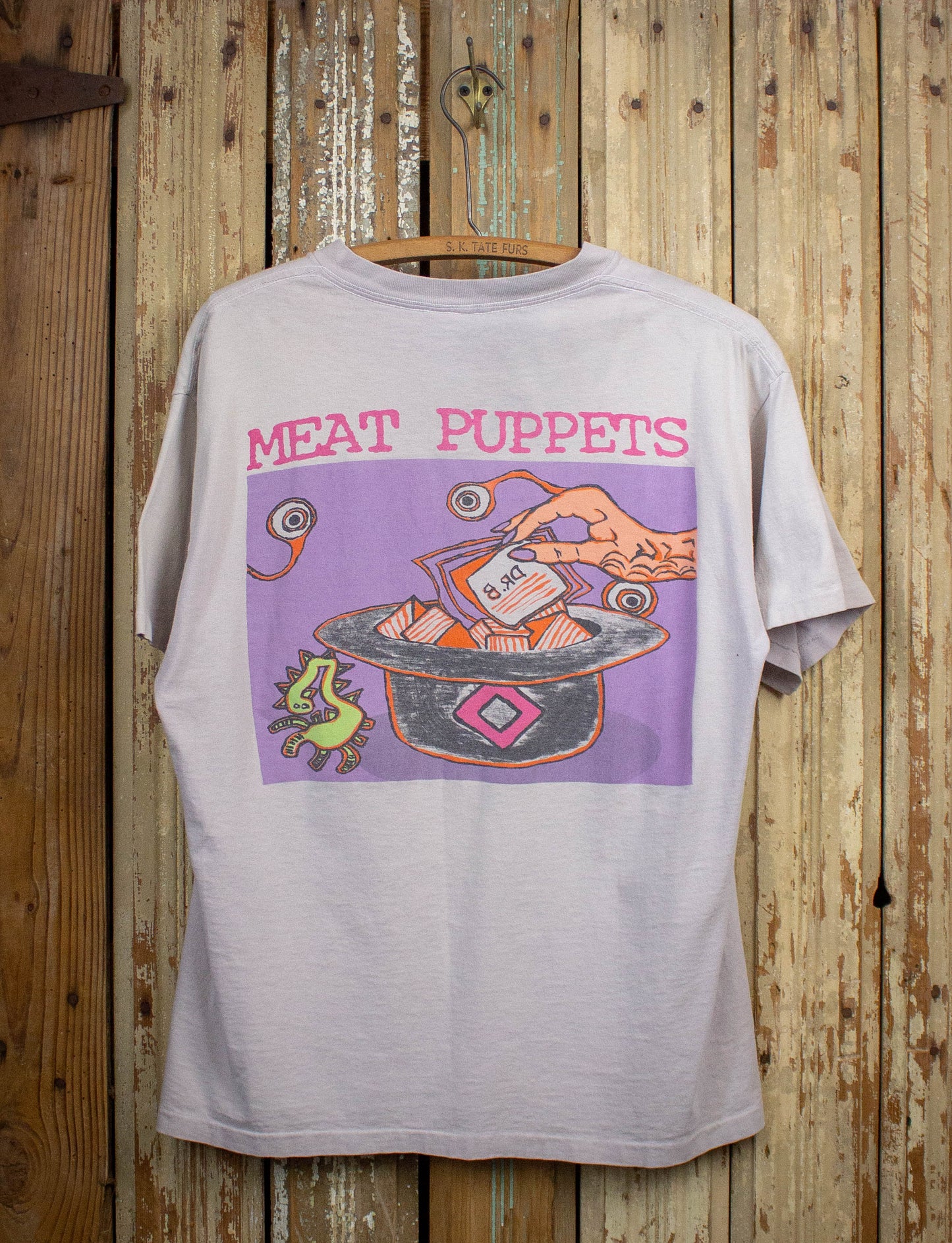 Vintage Meat Puppets Abe Lincoln Concert T Shirt 1990 White Large