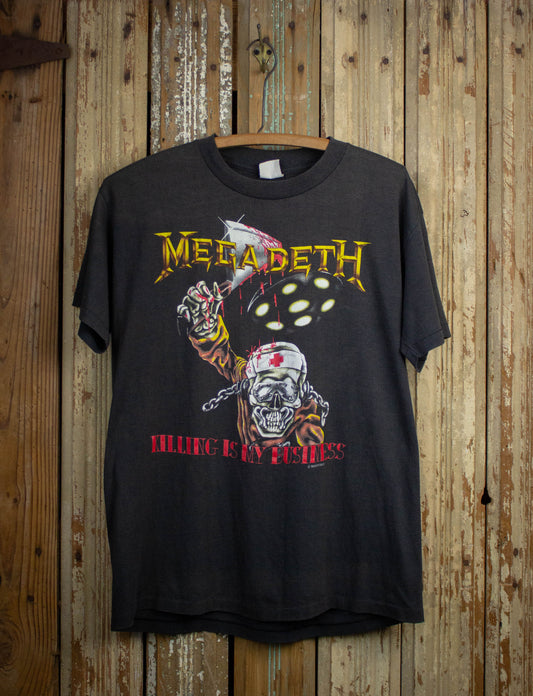 Vintage Megadeth Killing is My Business Concert T Shirt 1988 Black XL