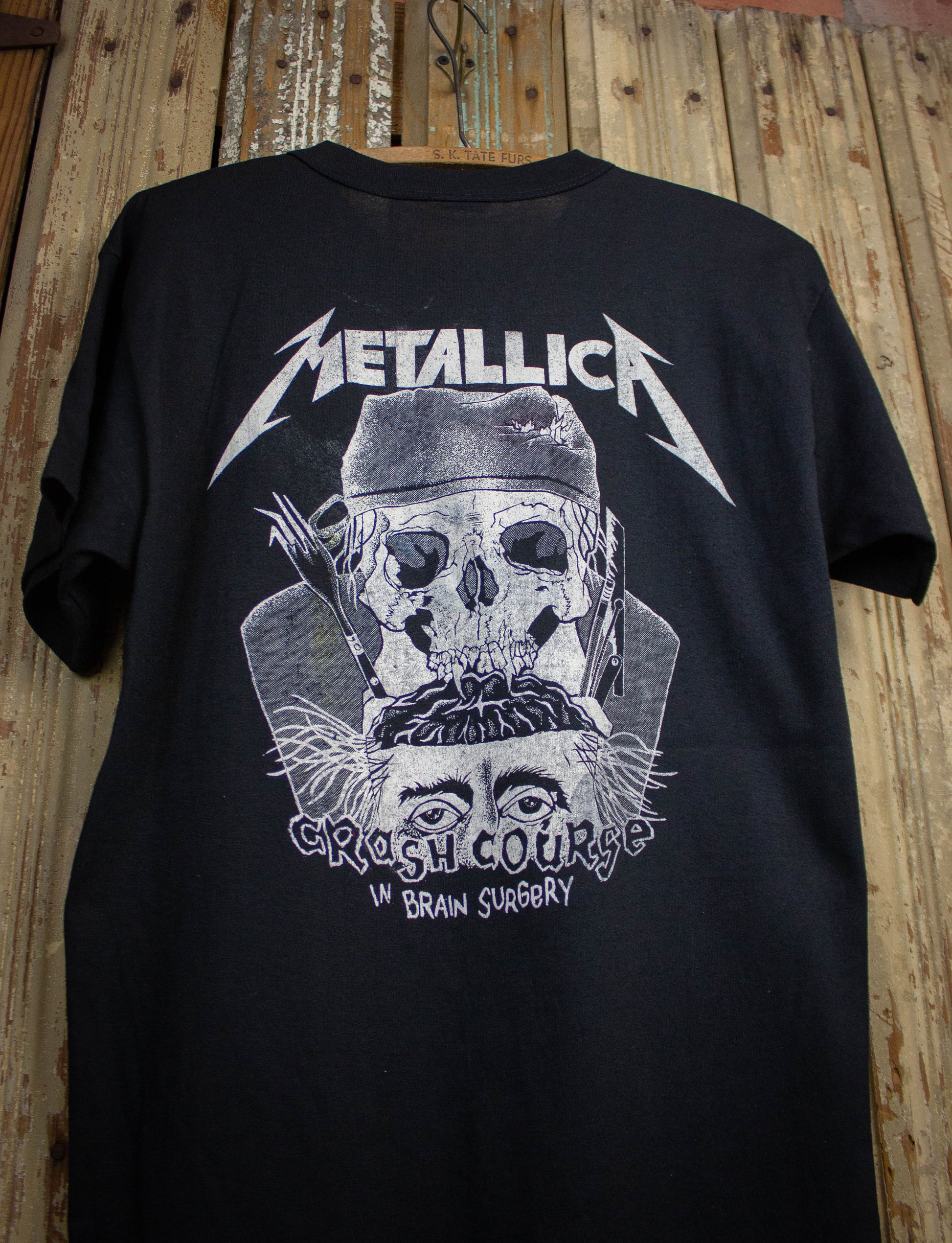 Vintage Metallica Crash Course Concert T Shirt 80s Black Medium-Large