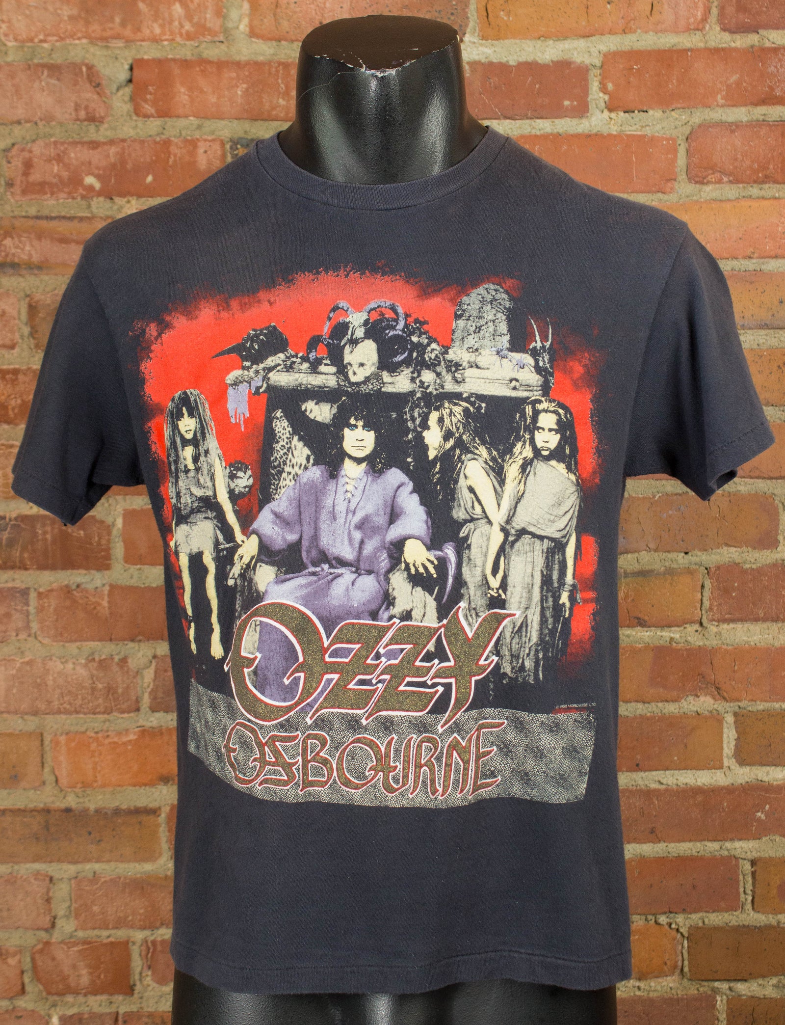 Vintage Ozzy Osbourne Concert T Shirt 1988-1989 No Rest For The Wicked Tour Medium