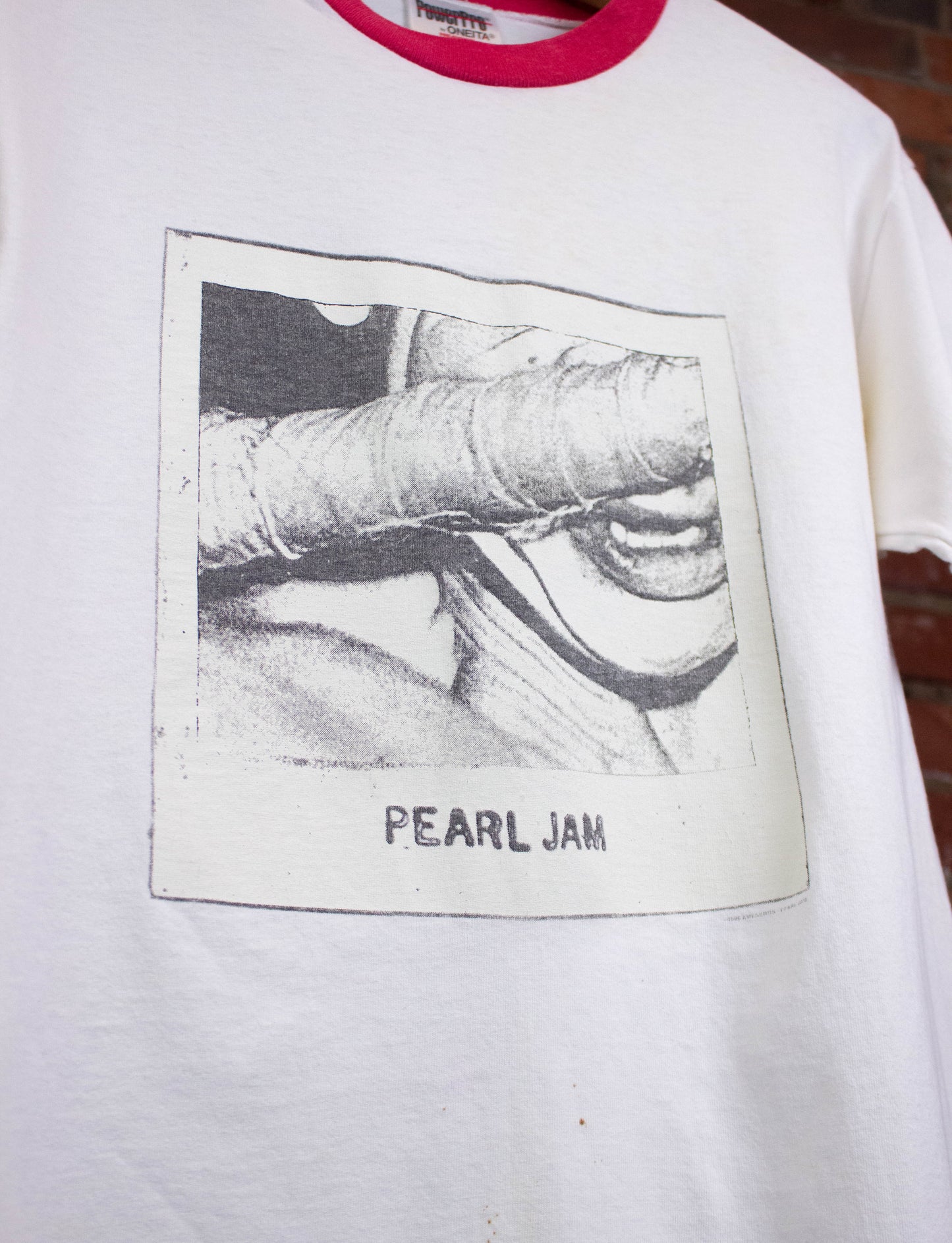 Vintage Pearl Jam 1996 Ft. Lauderdale Concert Ringer T Shirt White Medium