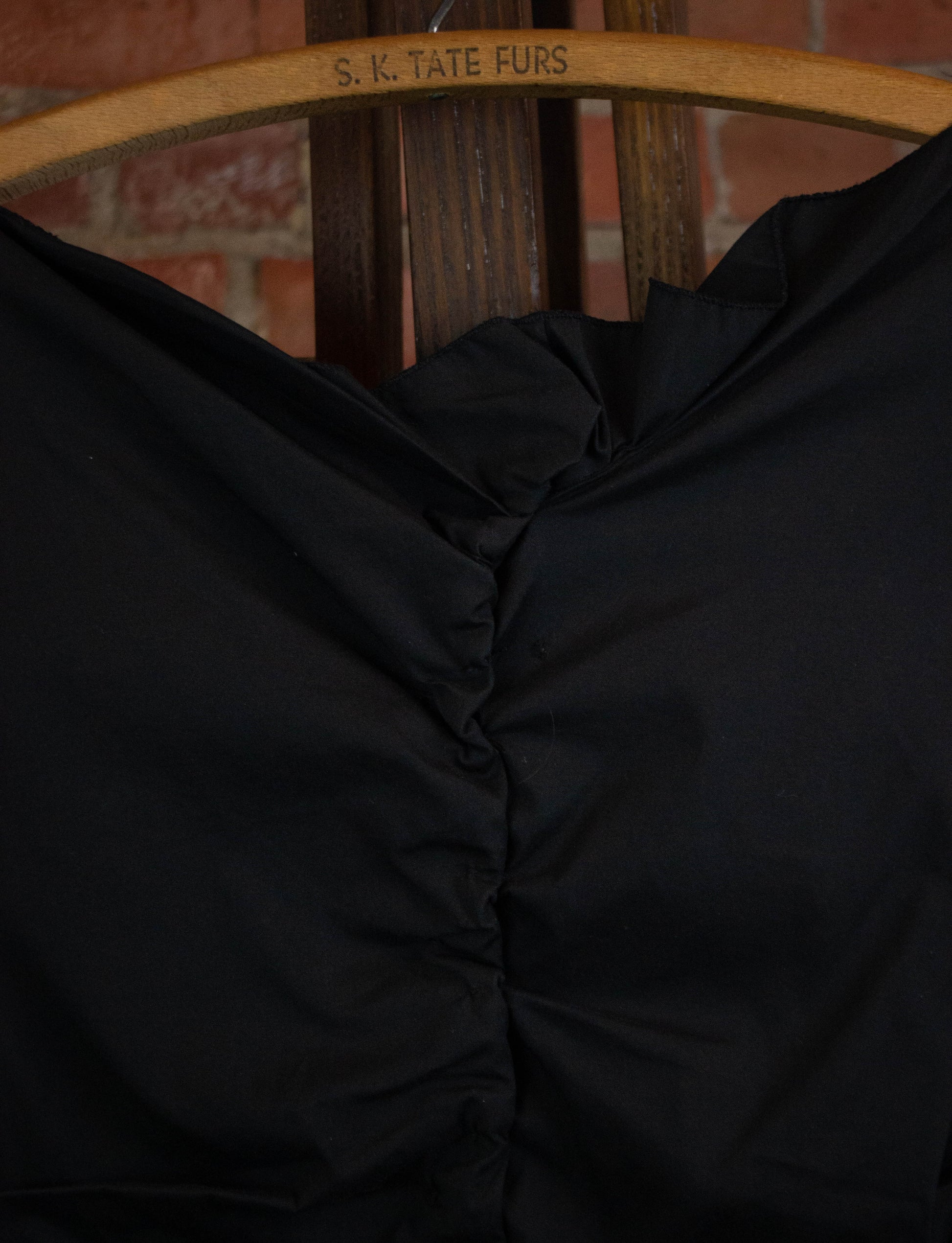 Vintage Prada Black Ruched Cap Sleeve Blouse Size 42 (XS)