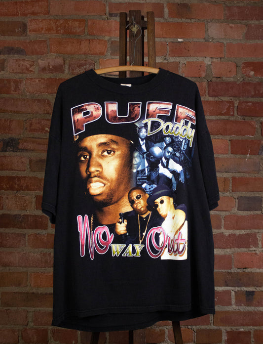 Vintage Puff Daddy 90s No Way Out Rap Tee Black 2XL