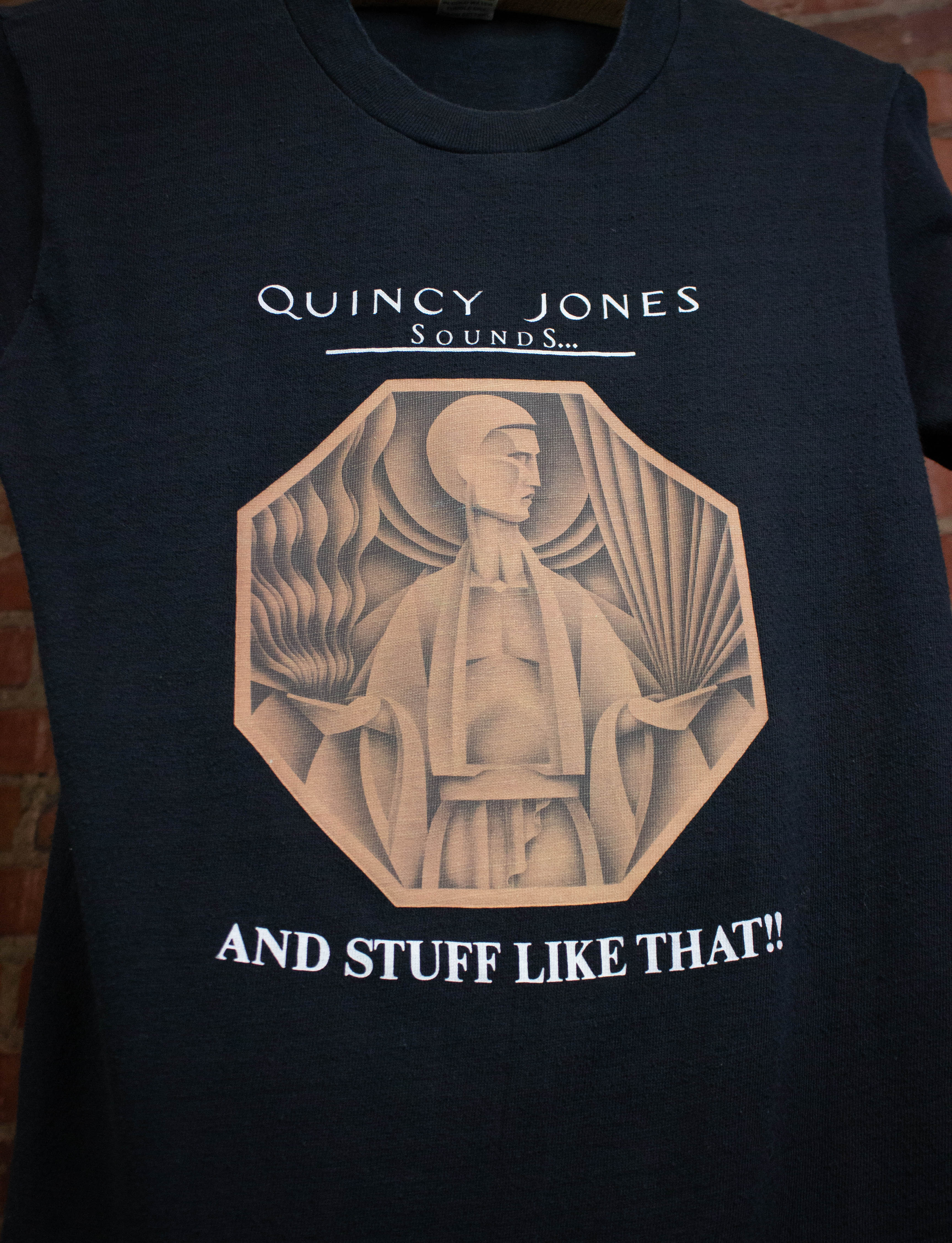 Vintage Quincy Jones Productions Promo Graphic T Shirt 1978 Black Small