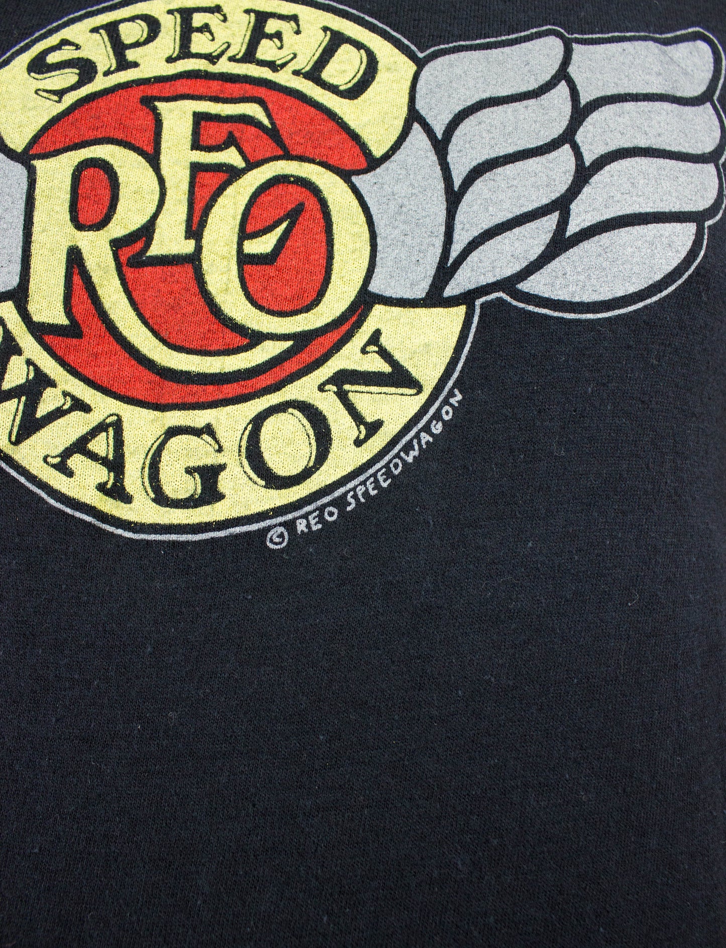 Vintage REO Speedwagon Concert T Shirt 1981 Tour Wing Logo Black Small