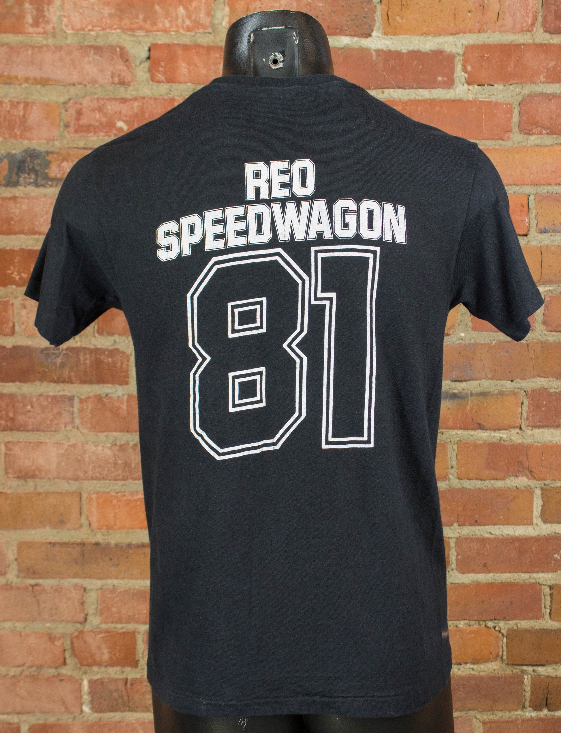 Vintage REO Speedwagon Concert T Shirt 1981 Tour Wing Logo Black Small