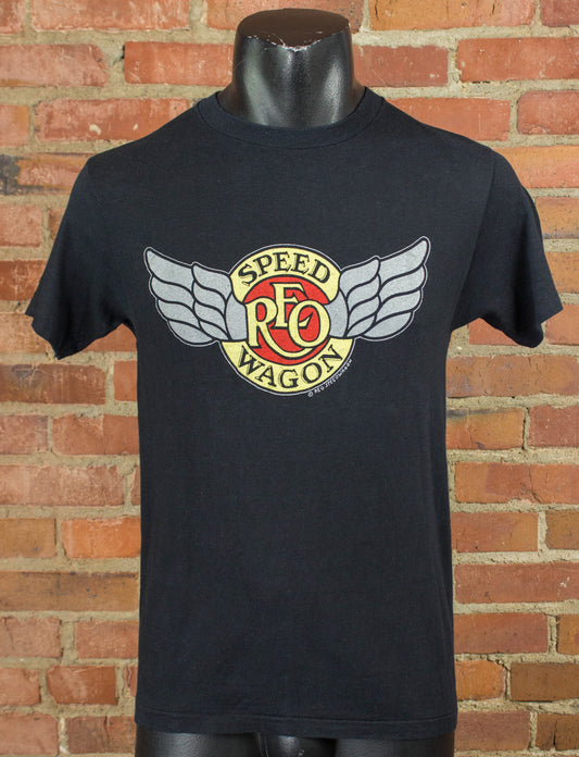 Vintage REO Speedwagon Concert T Shirt 1981 Tour Wing Logo Black Small