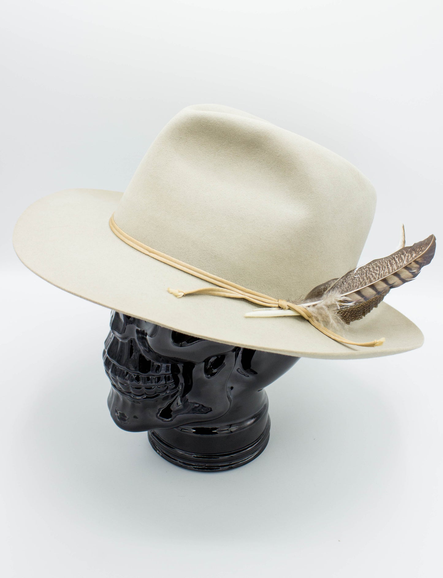 Vintage Resistol 3X Beaver Stone Grey Western Cowboy/Cowgirl Hat Size 7 1/2