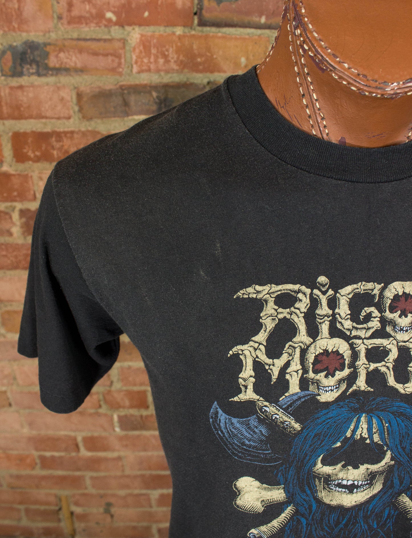 Vintage Rigor Mortis Concert T Shirt 1988 Die In Pain Faded Black Medium-Large