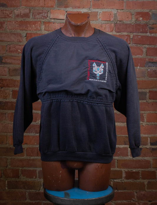 Vintage Robert Plant Non Stop Go Tour Concert Sweatshirt 1988 Black XL