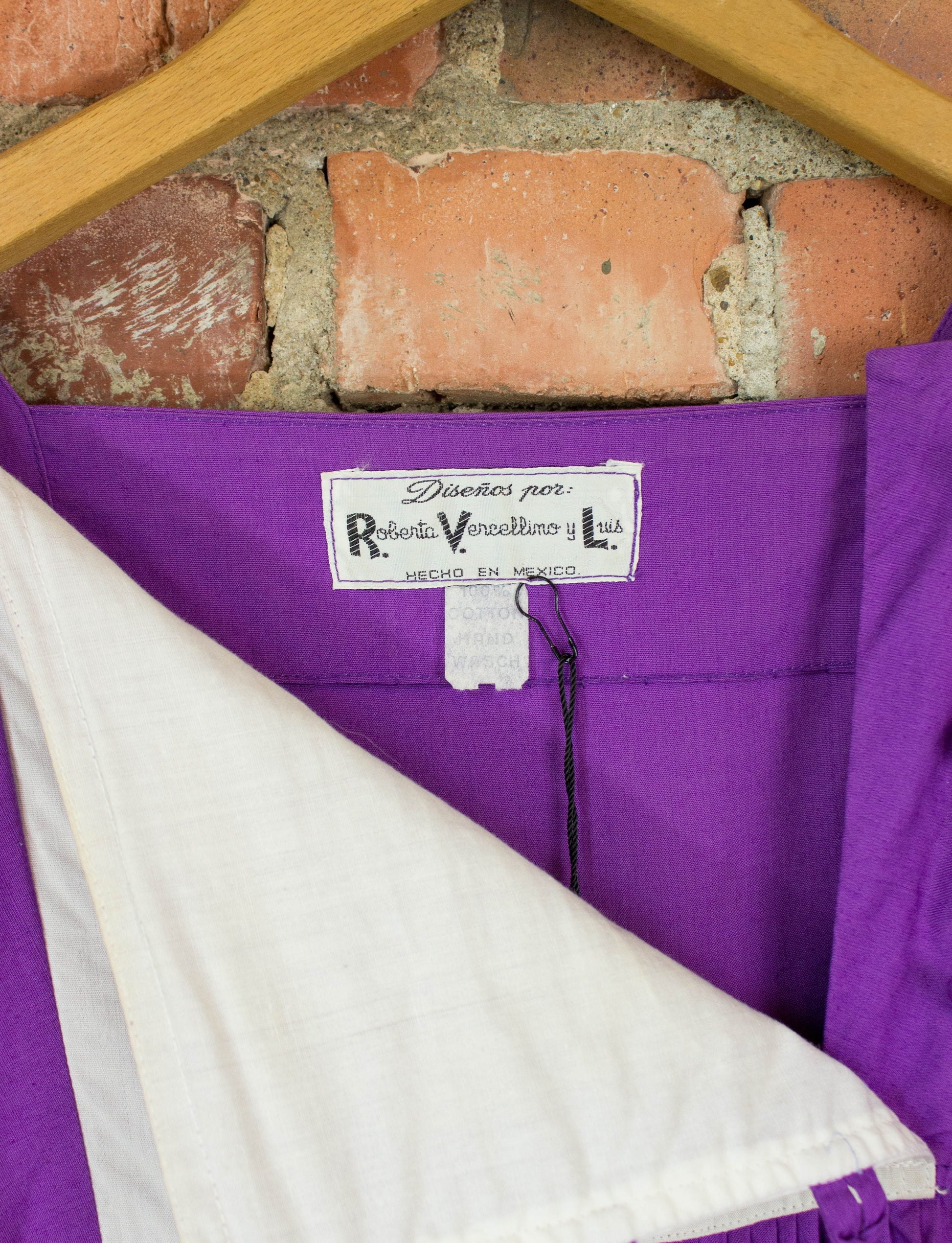 Vintage Robert Vercellino Purple and White Maxi Dress Size Medium