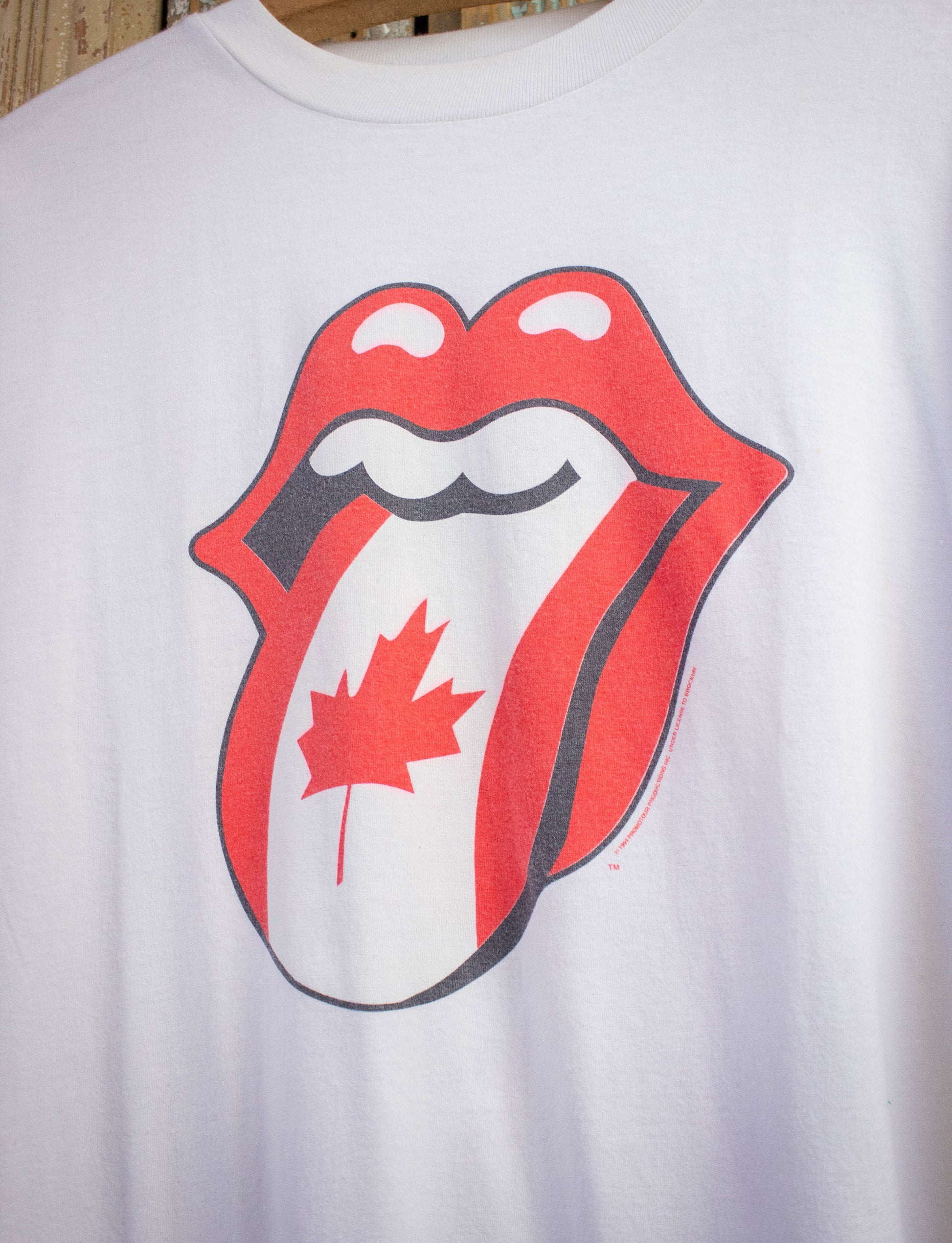 Vintage Rolling Stones Voodoo Lounge Canada Concert T Shirt 1994-95 White XL