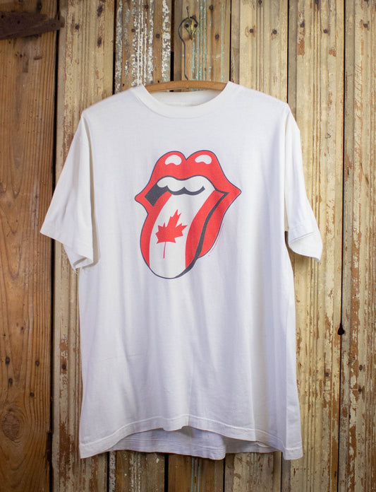Vintage Rolling Stones Voodoo Lounge Canada Concert T Shirt 1994-95 White XL