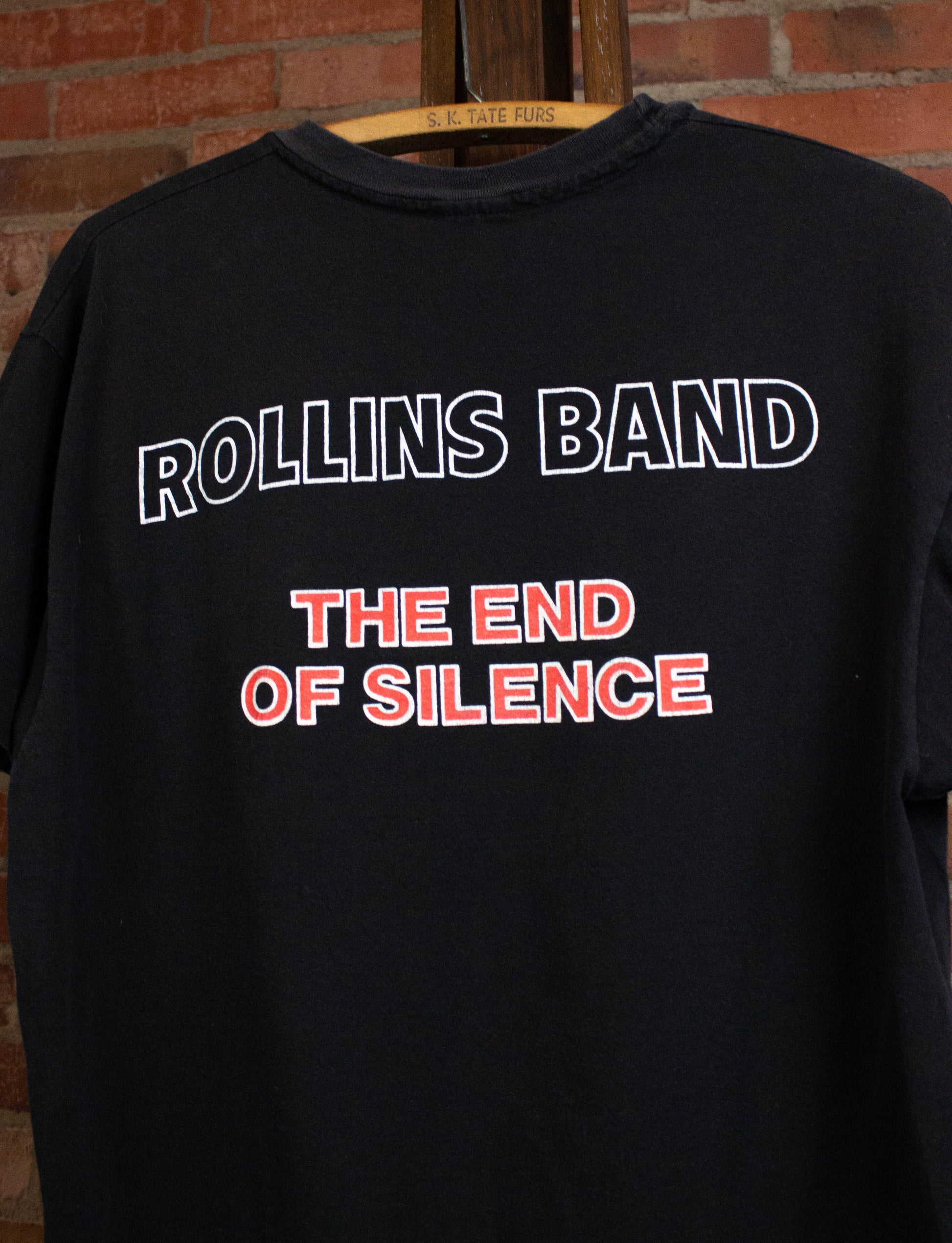 Vintage Rollins Band 1991 The End of Silence Concert T Shirt Black XL