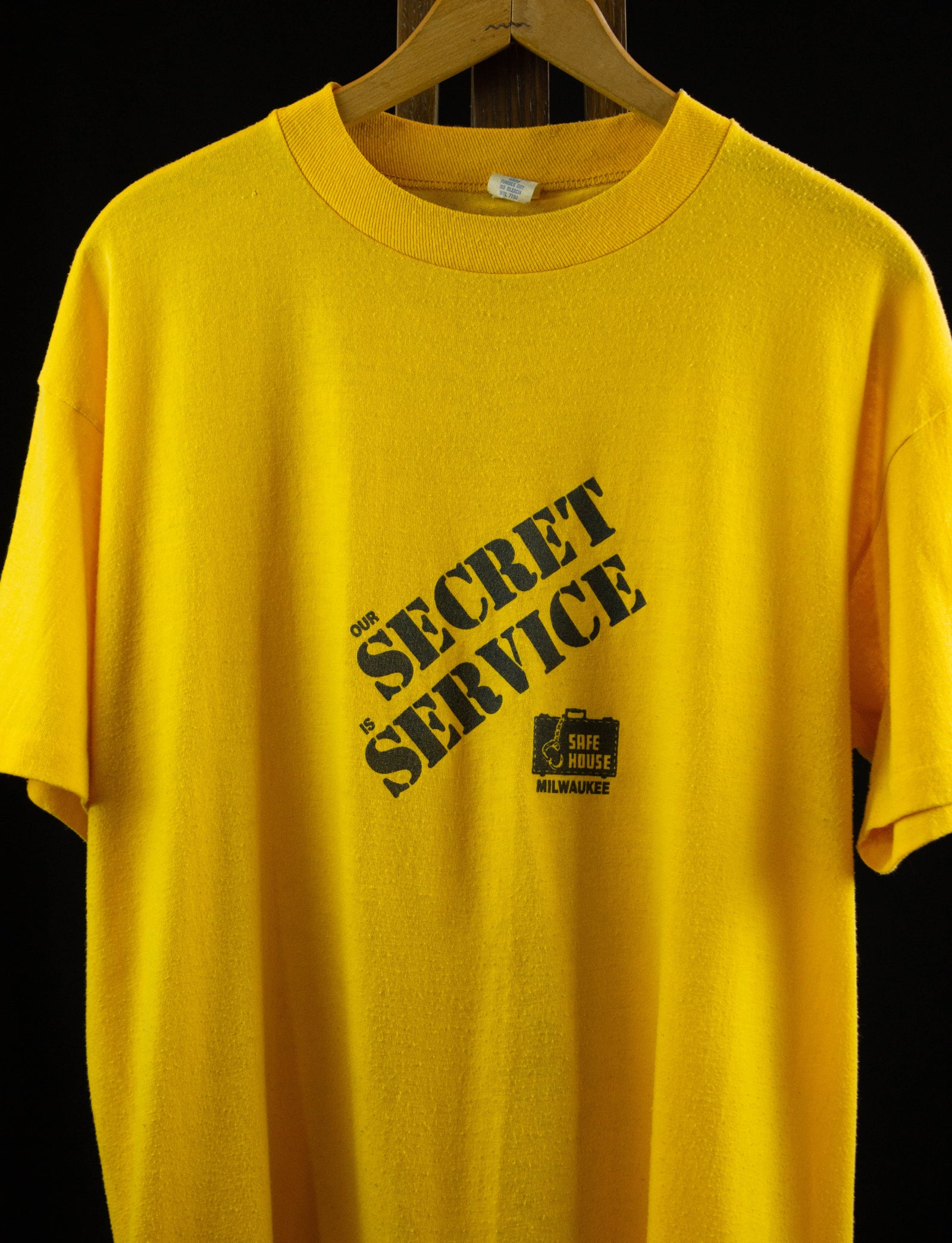 Vintage Adidas Yellow Crew Sweatshirt Men Size Large Shag Logo
