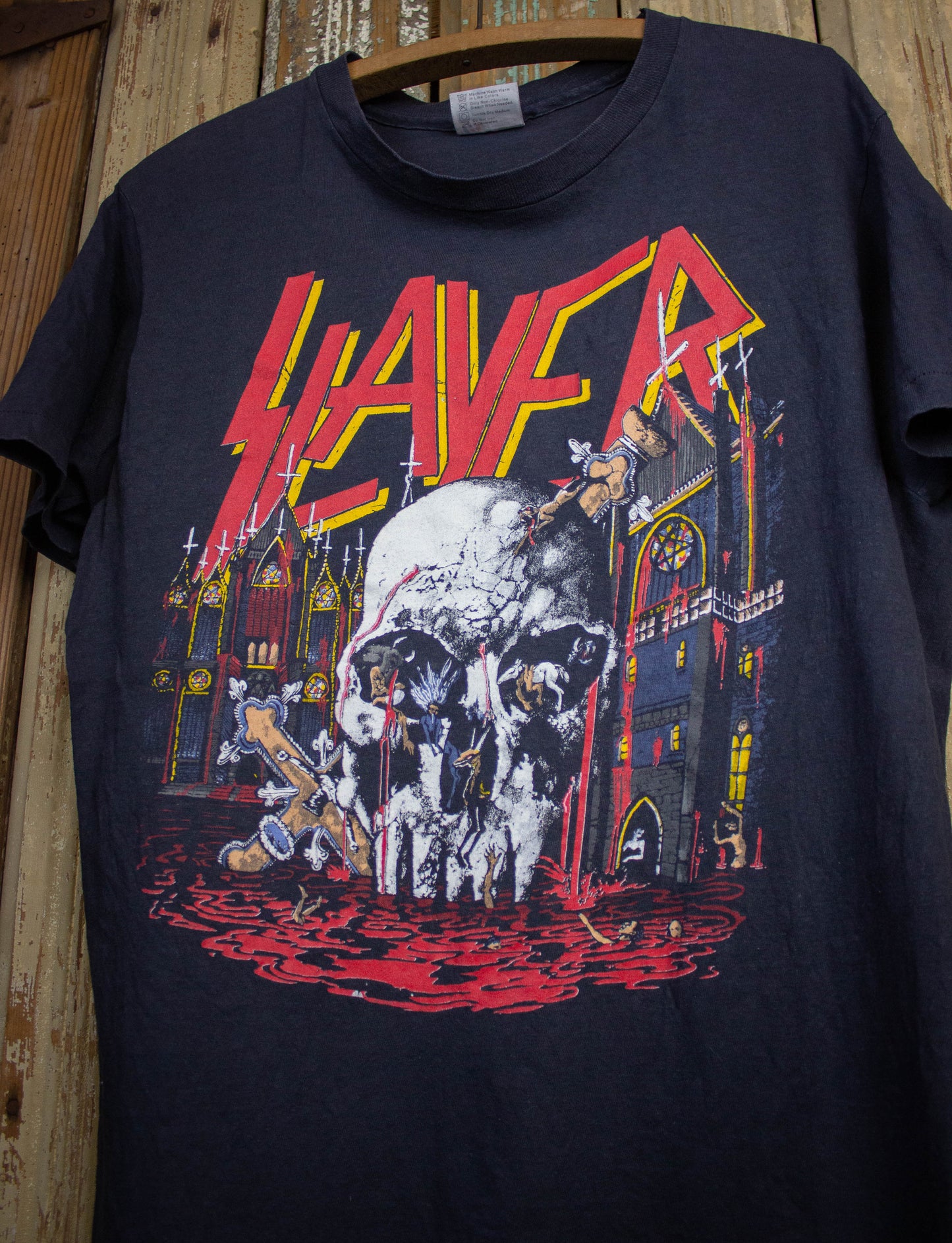 Vintage Slayer World Sacrifice Tour 1988 Black Large