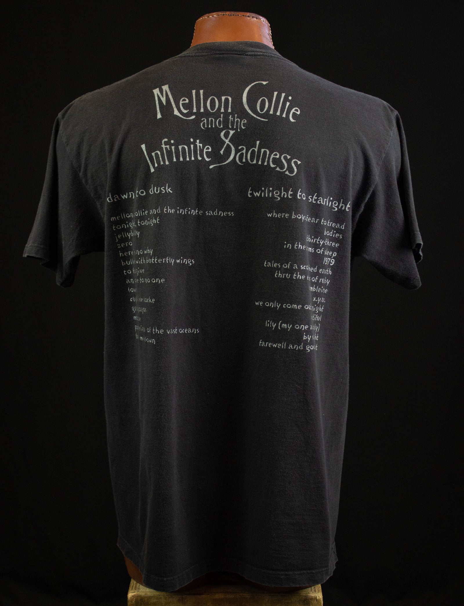 Vintage Smashing Pumpkins Concert T Shirt 1996 Mellon Collie and the Infinite Sadness Black and Silver XL