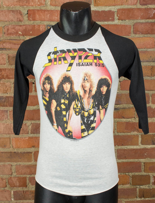 Vintage Stryper Concert T Shirt 1986 No Devil Black and White Raglan Jersey Small