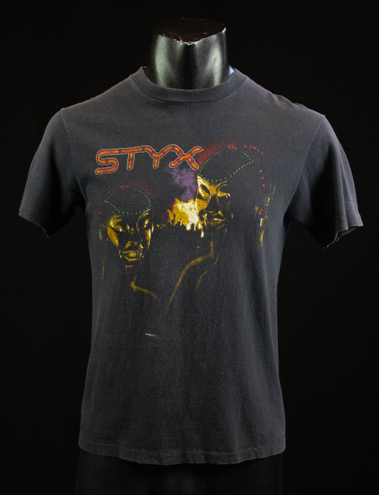 Vintage Styx Concert T Shirt 1983 Kilroy Was Here Tour Faded Black Small