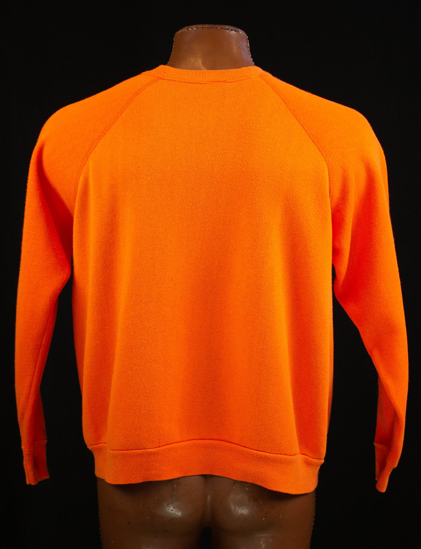 Vintage Syracuse University Raglan Crewneck Sweatshirt 70s Velva Sheen Orange and Navy Blue Large