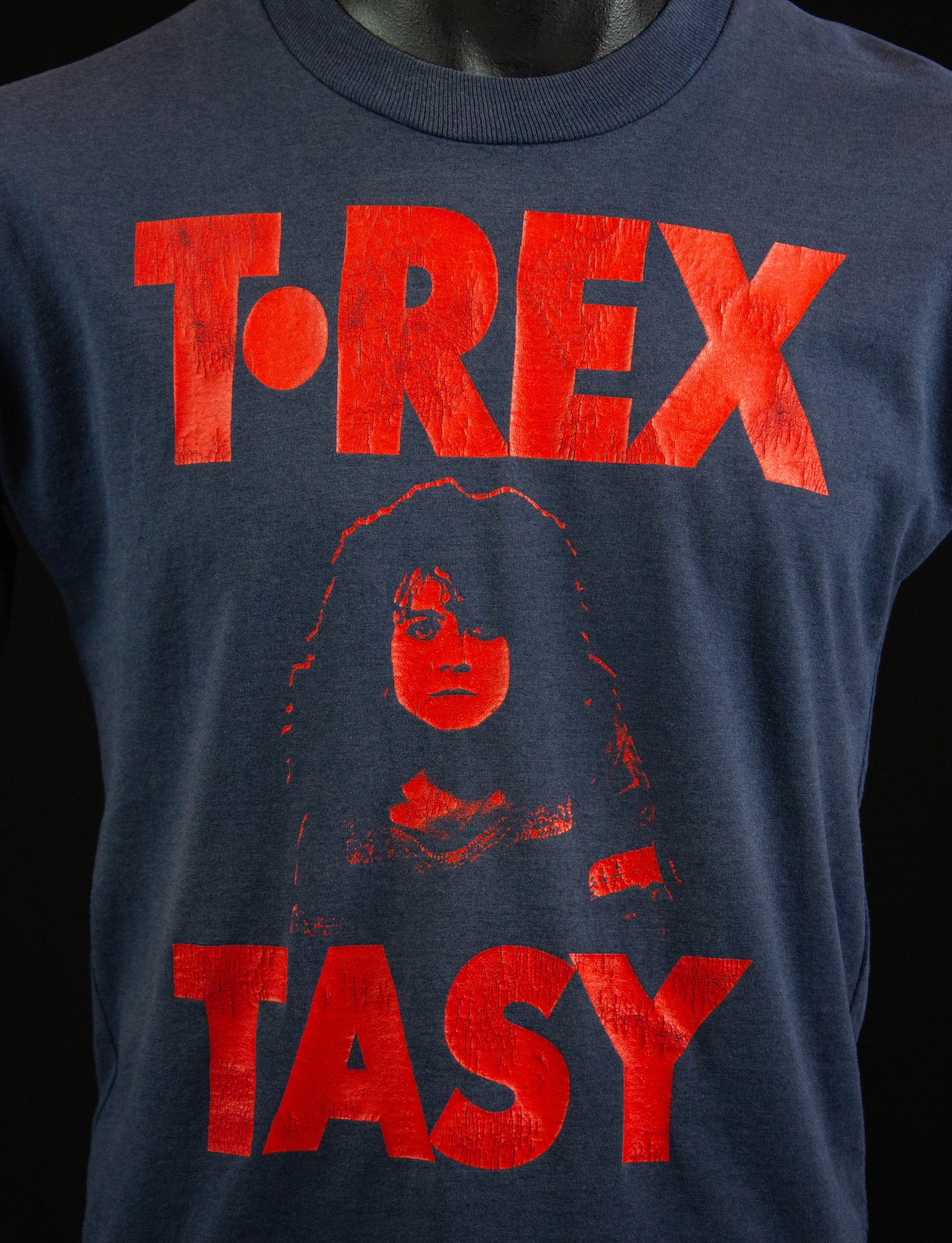 Vintage T. Rexstasy Concert T Shirt 90s UK Tour Navy Blue and Red Medium
