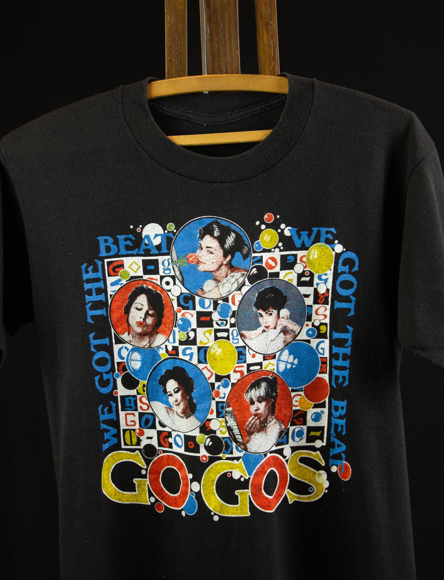 Vintage The Go-Go's Concert T Shirt 80s We Got The Beat Black Parking Lot Bootleg Small