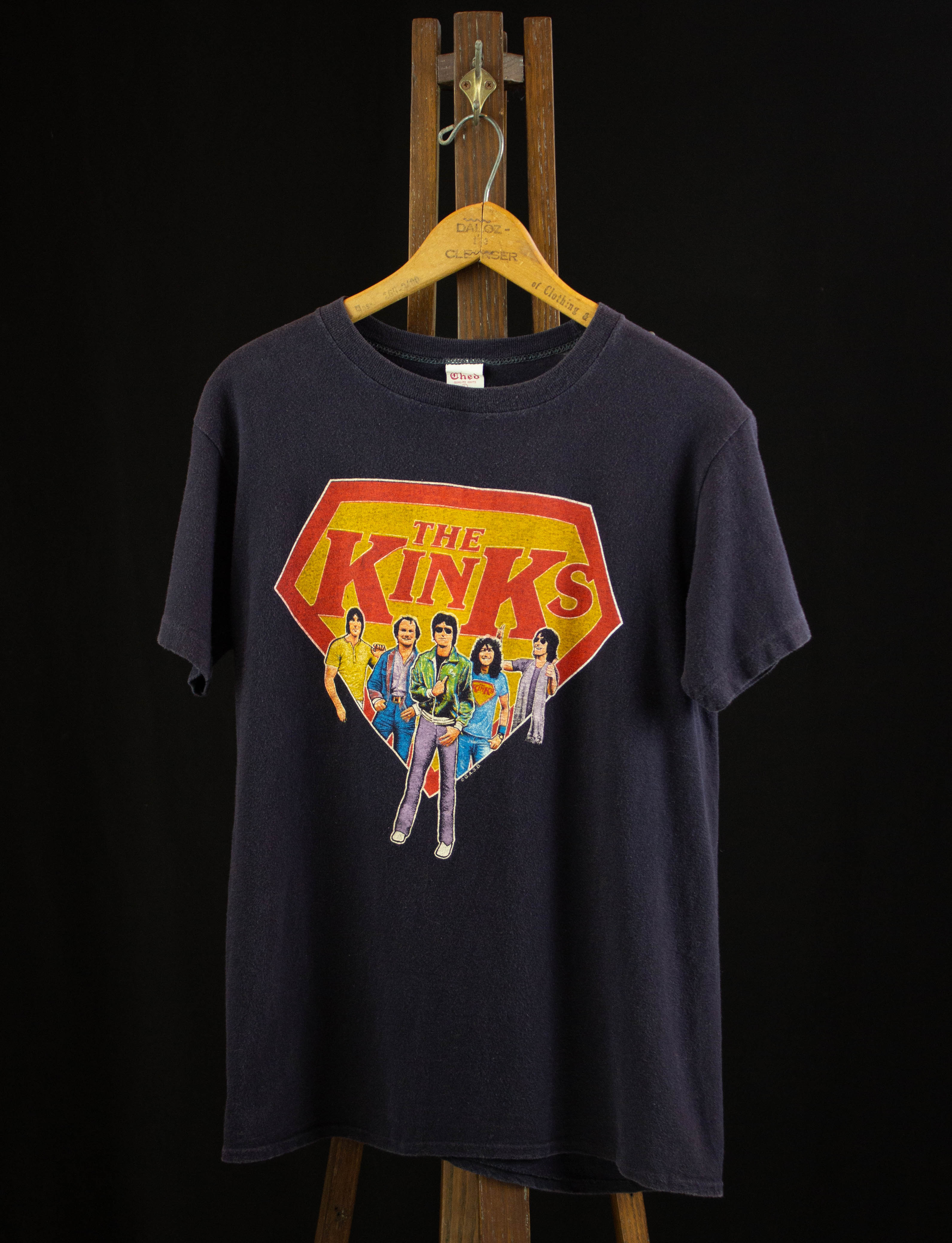 Vintage The Kinks Concert T Shirt 1979 Low Budget Tour Black 