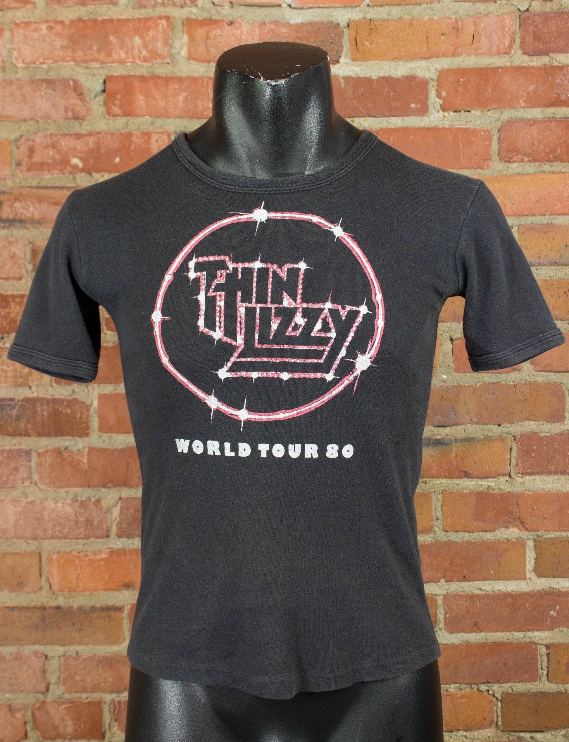 Vintage Thin Lizzy Concert T Shirt 1980 Chinatown UK Tour Black Small