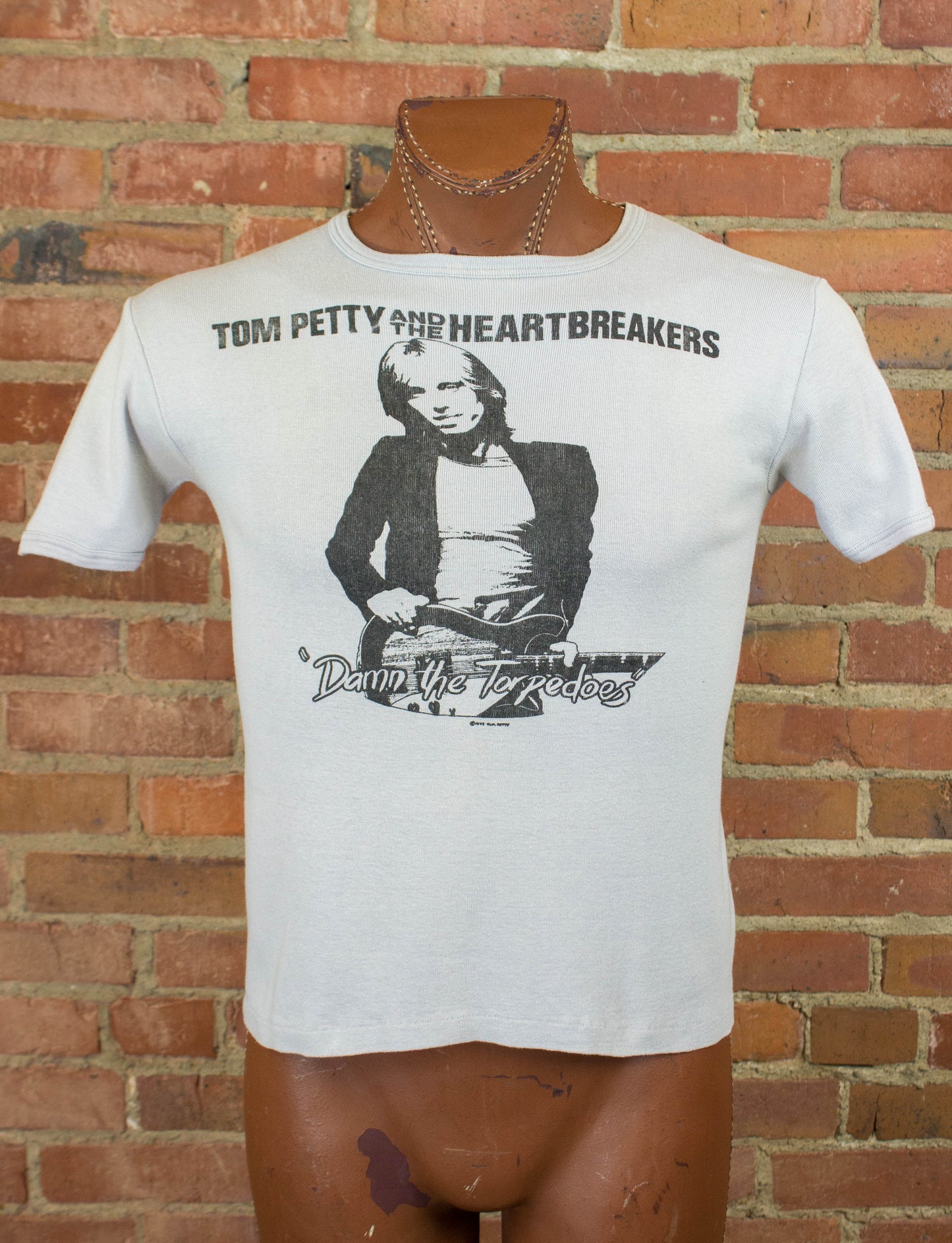 Vintage Tom Petty and the Heartbreakers 1979-1980 Damn The Torpedoes European Tour Grey Small