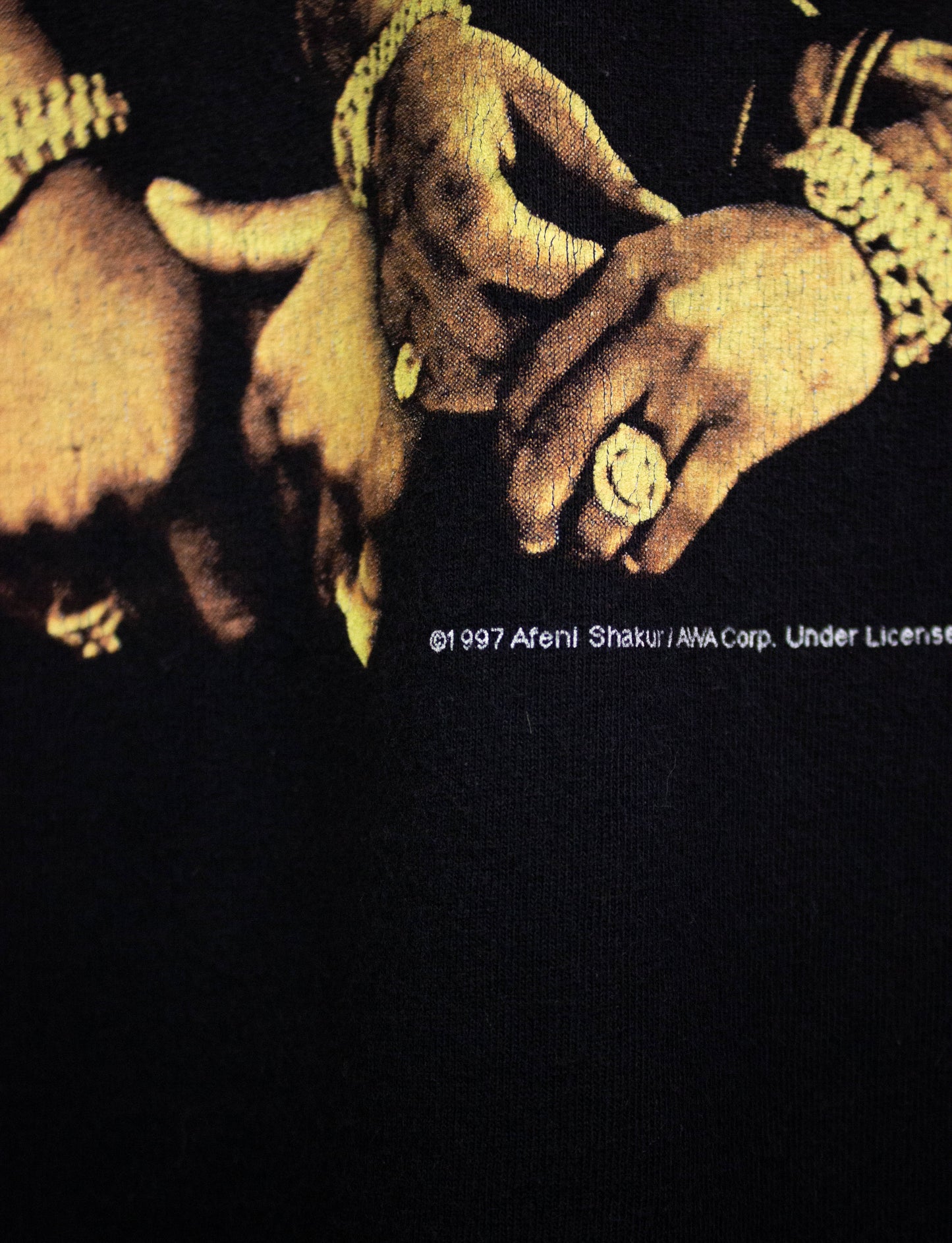 Vintage 2pac 1997 Stop The Violence Rap T Shirt Black XL