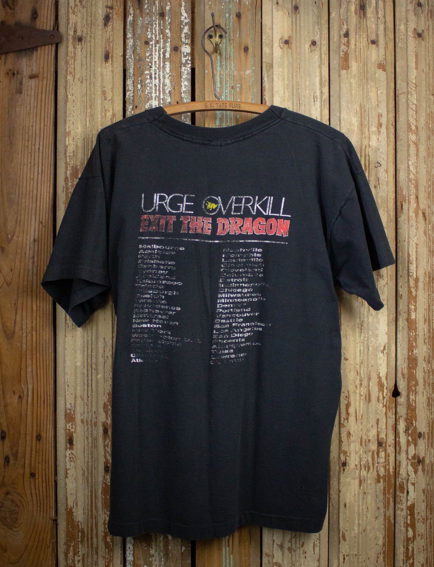 Vintage Urge Overkill Exit The Dragon Concert T Shirt 1995 Black XL