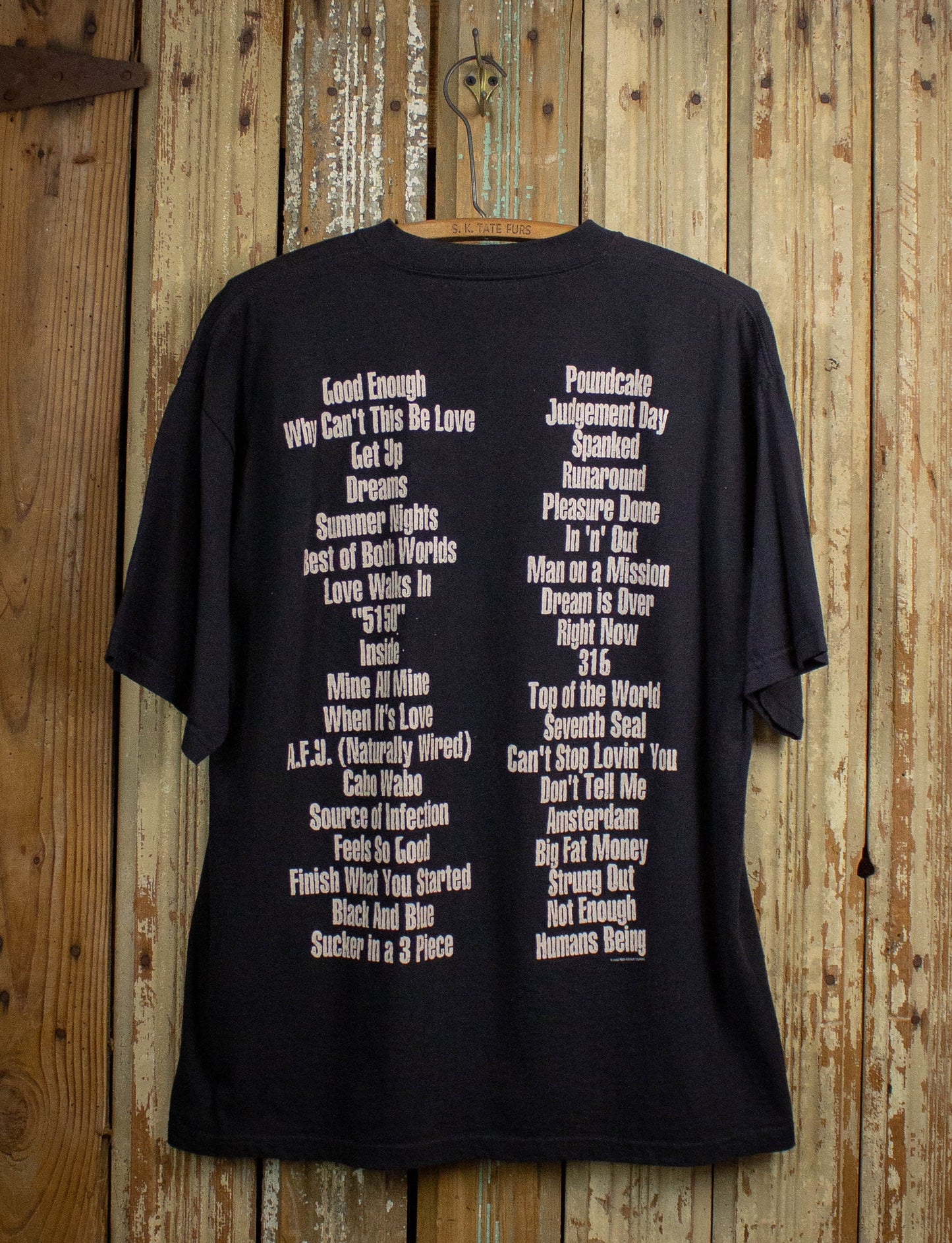 Vintage Van Hagar Concert T Shirt 2002 Black Large