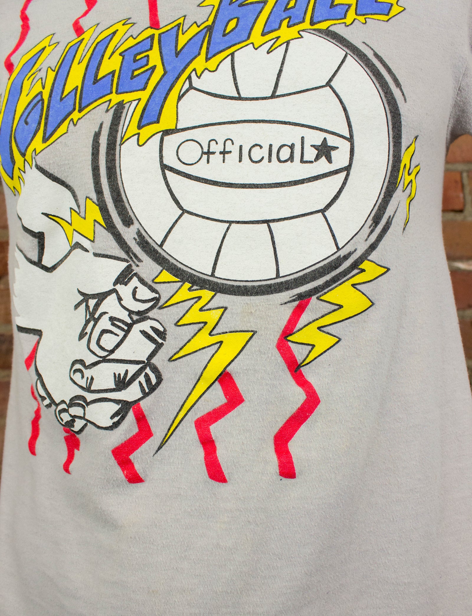 Vintage Volleyball Official Graphic T Shirt 80s Grey Small – Black Shag  Vintage