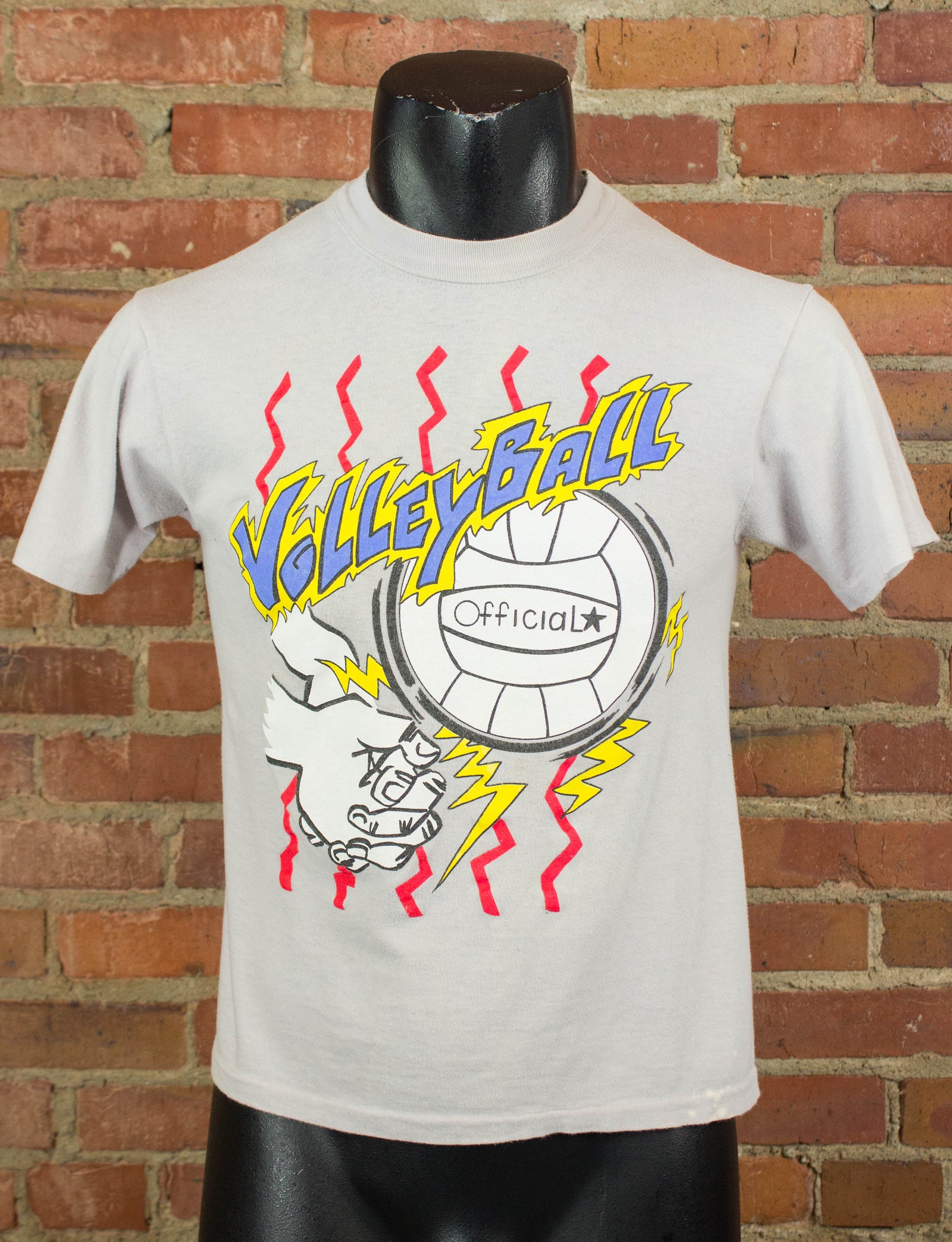 Vintage Volleyball Official Graphic T Shirt 80s Grey Small – Black Shag  Vintage