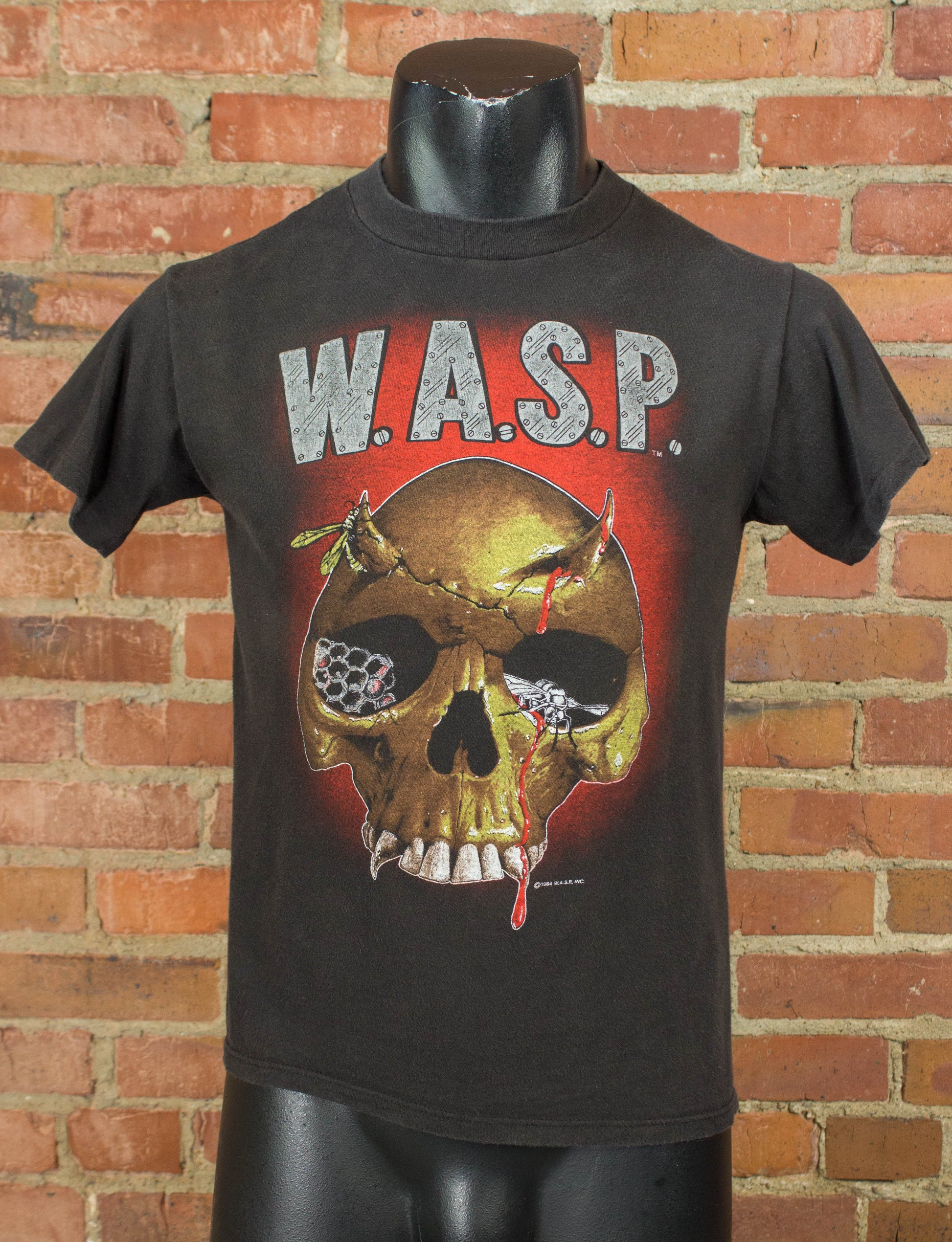 Vintage WASP Concert T Shirt 1984 Winged Assassin's Tour Black Small