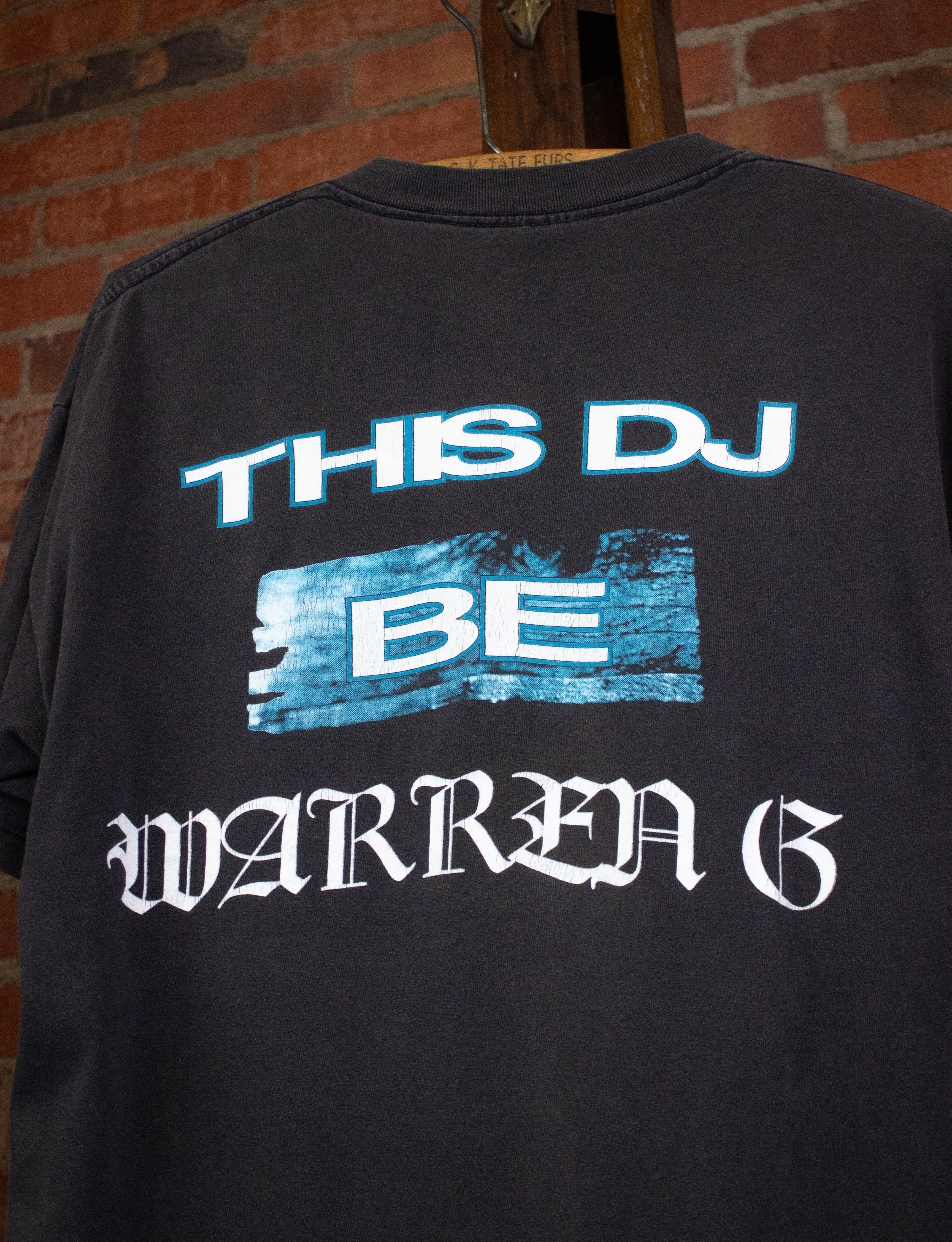 Vintage Warren G 1994 This DJ Be Rap T Shirt Black XL – Black Shag 