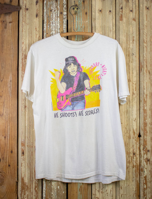 Vintage Wayne's World SNL Promo Graphic T Shirt 1992 White XL